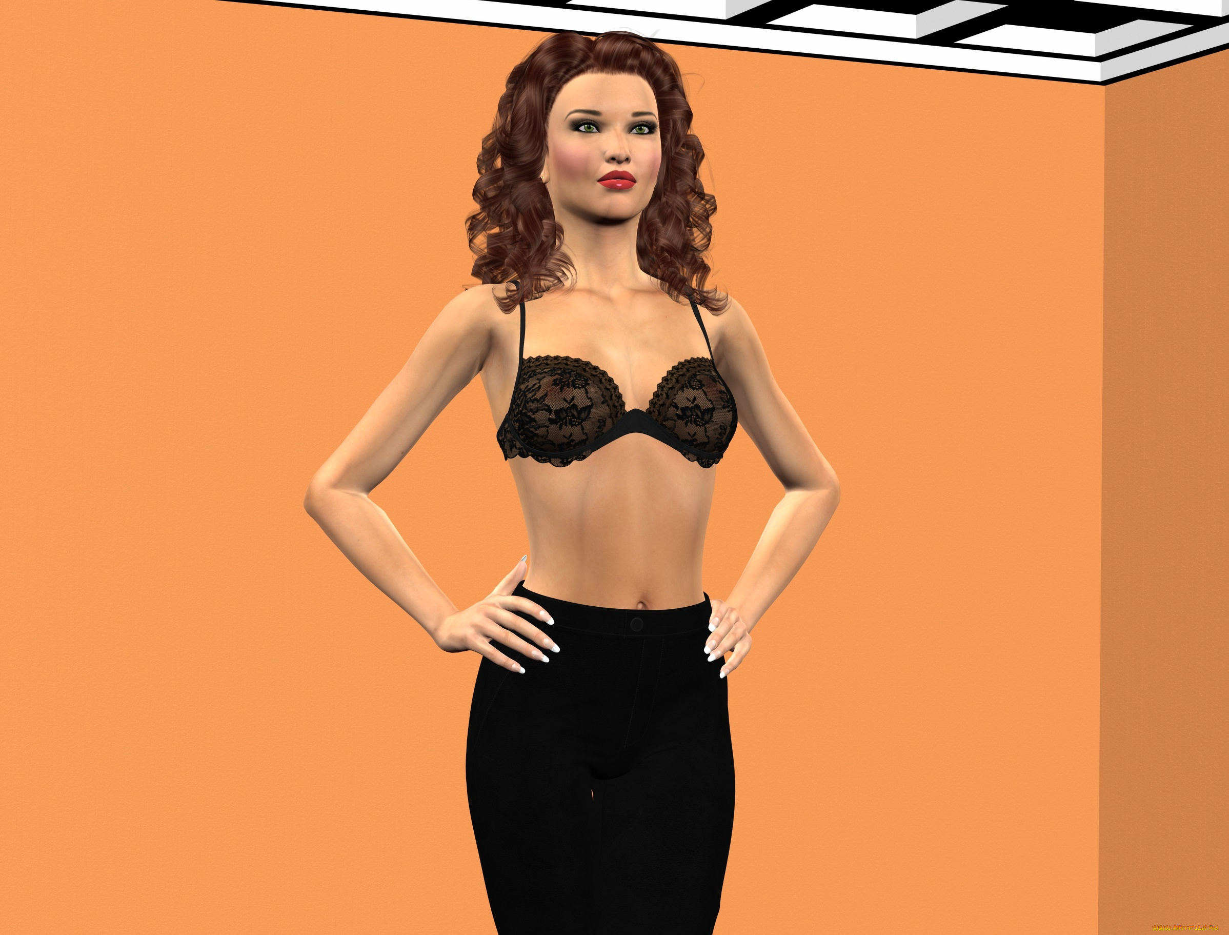 3д, графика, люди, , people, девушка, взгляд, фон