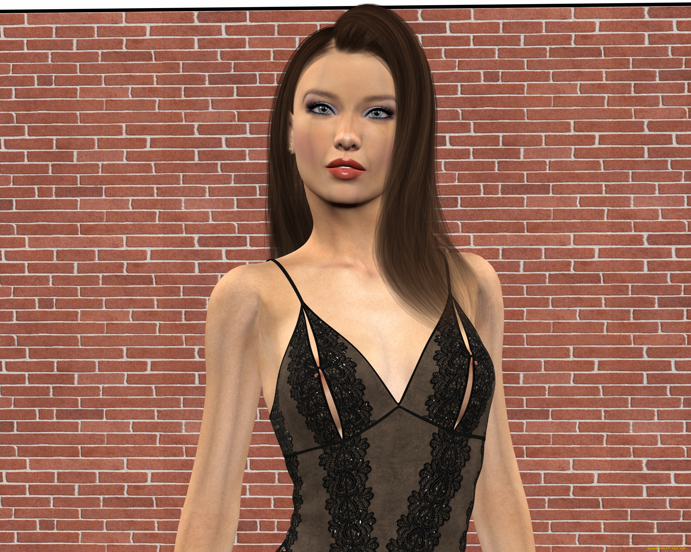 3д, графика, люди, , people, девушка, взгляд, фон