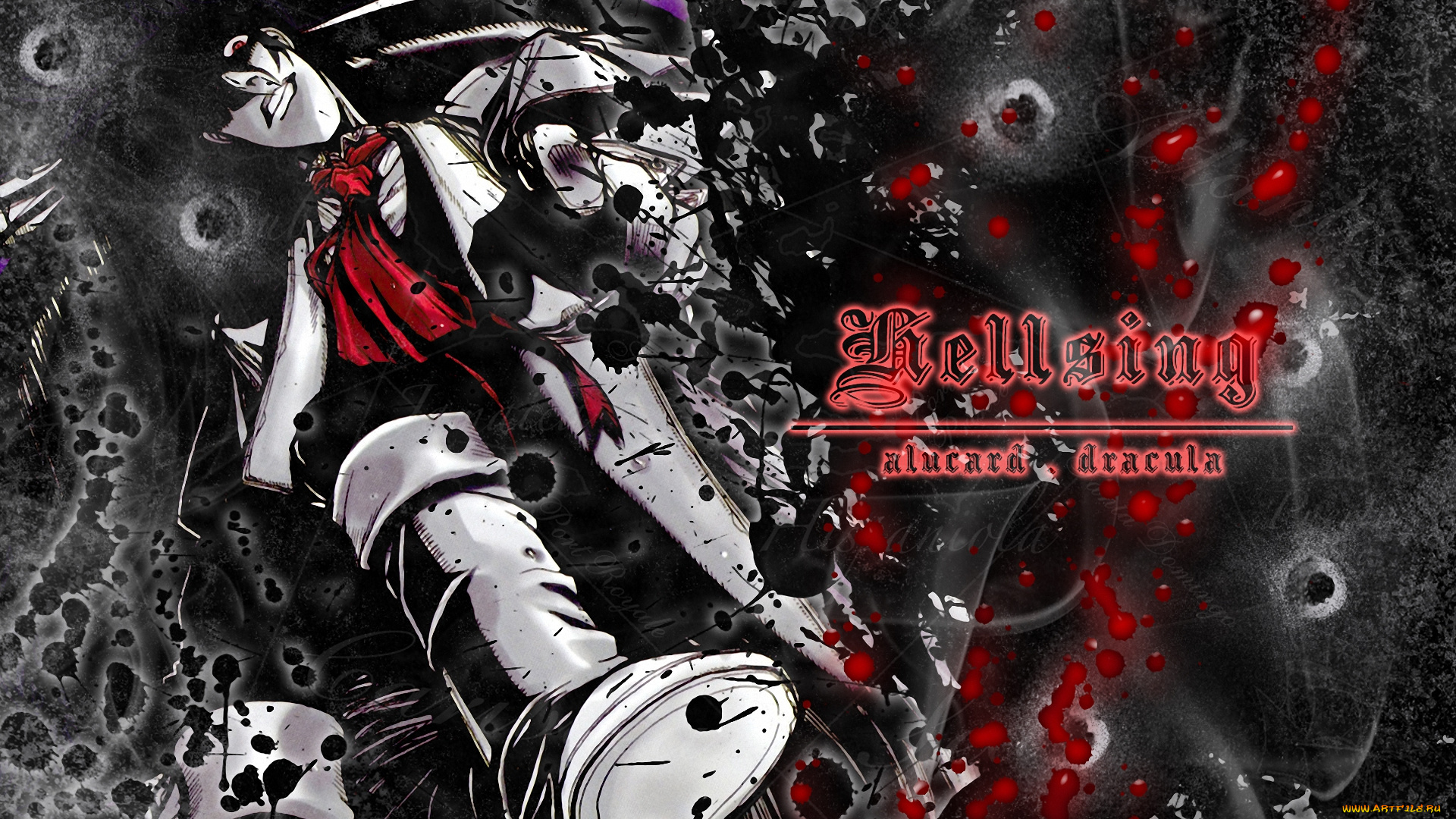 аниме, hellsing, dracula, vampire, алукард, дракула, вампир, alucard