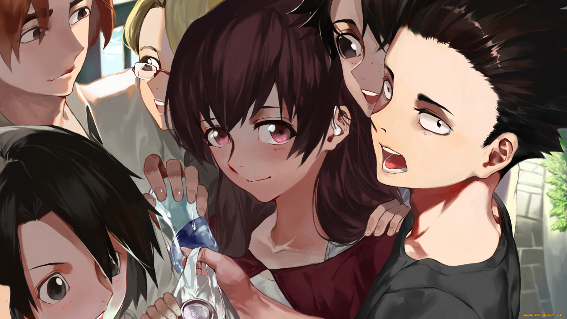 аниме, koe, no, katachi, форма, голоса