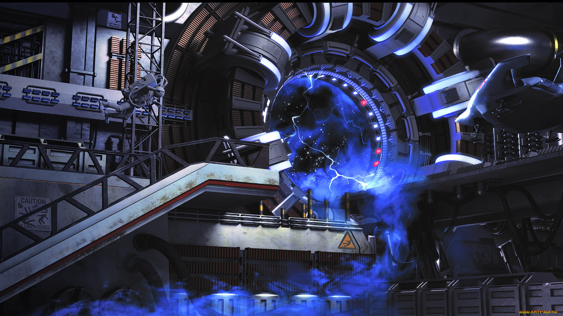 фэнтези, иные, миры, , иные, времена, станция, телепорт, молнии, дым