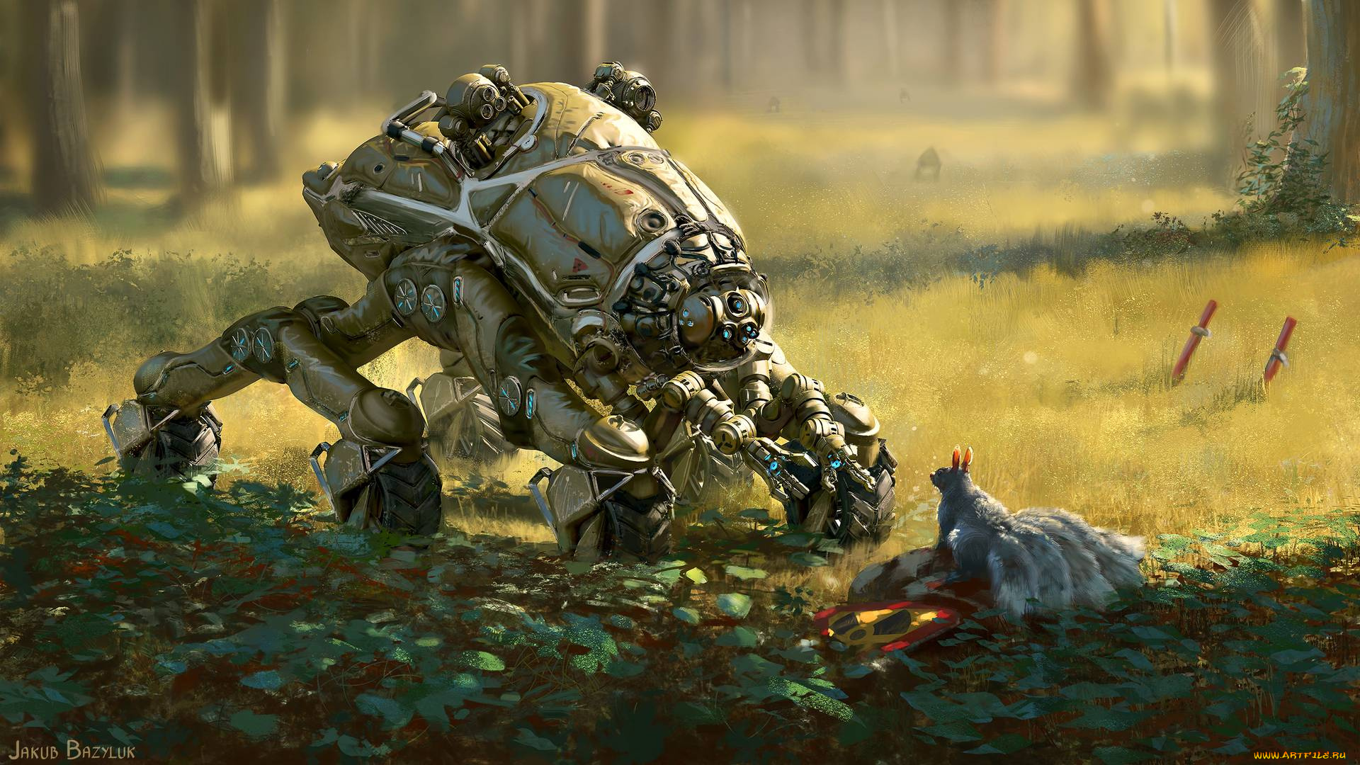 фэнтези, роботы, , киборги, , механизмы, хвосты, белка, зона, робот