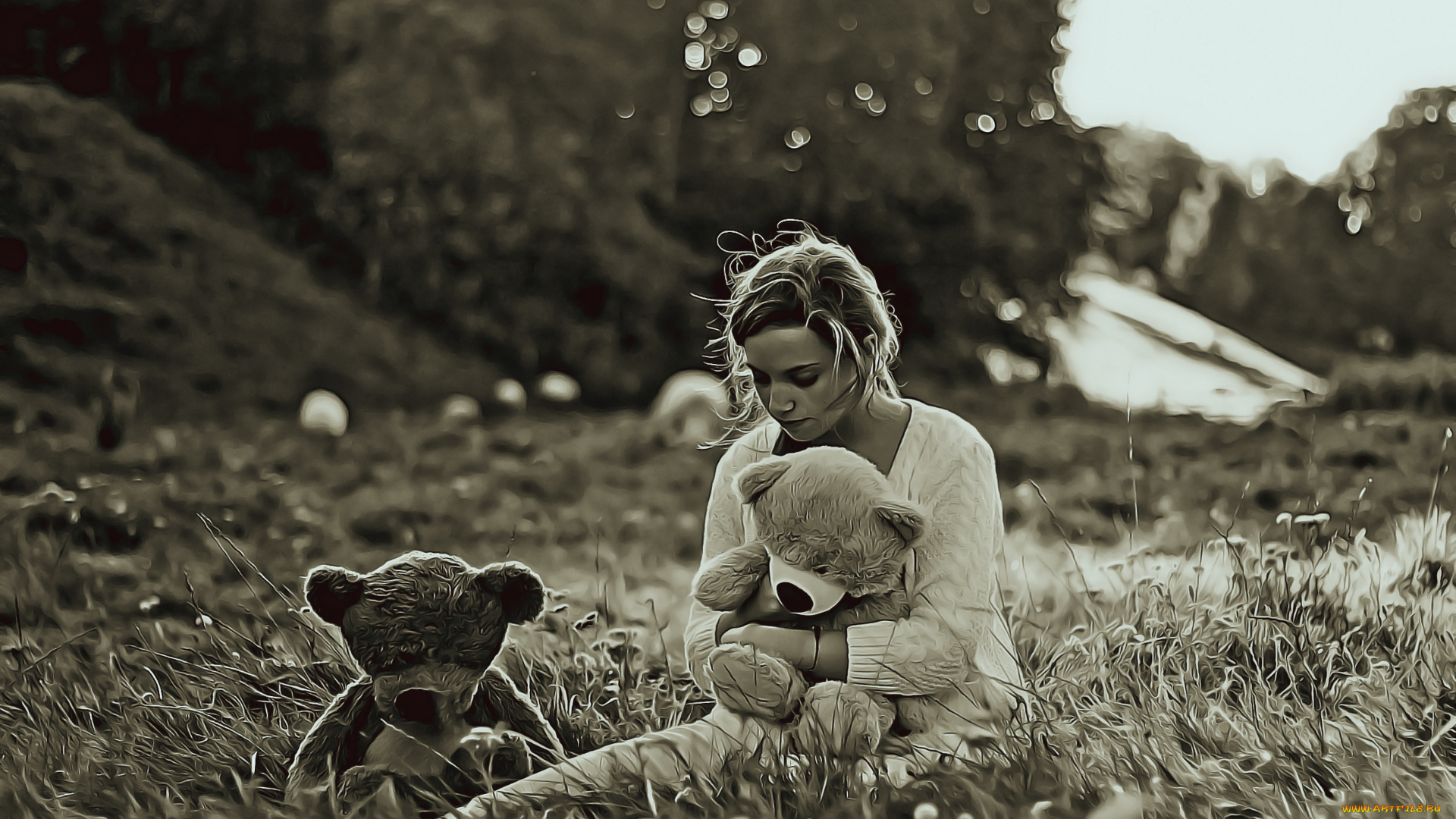 календари, компьютерный, дизайн, медведь, девушка, игрушка, природа, растение, женщина, calendar, 2019