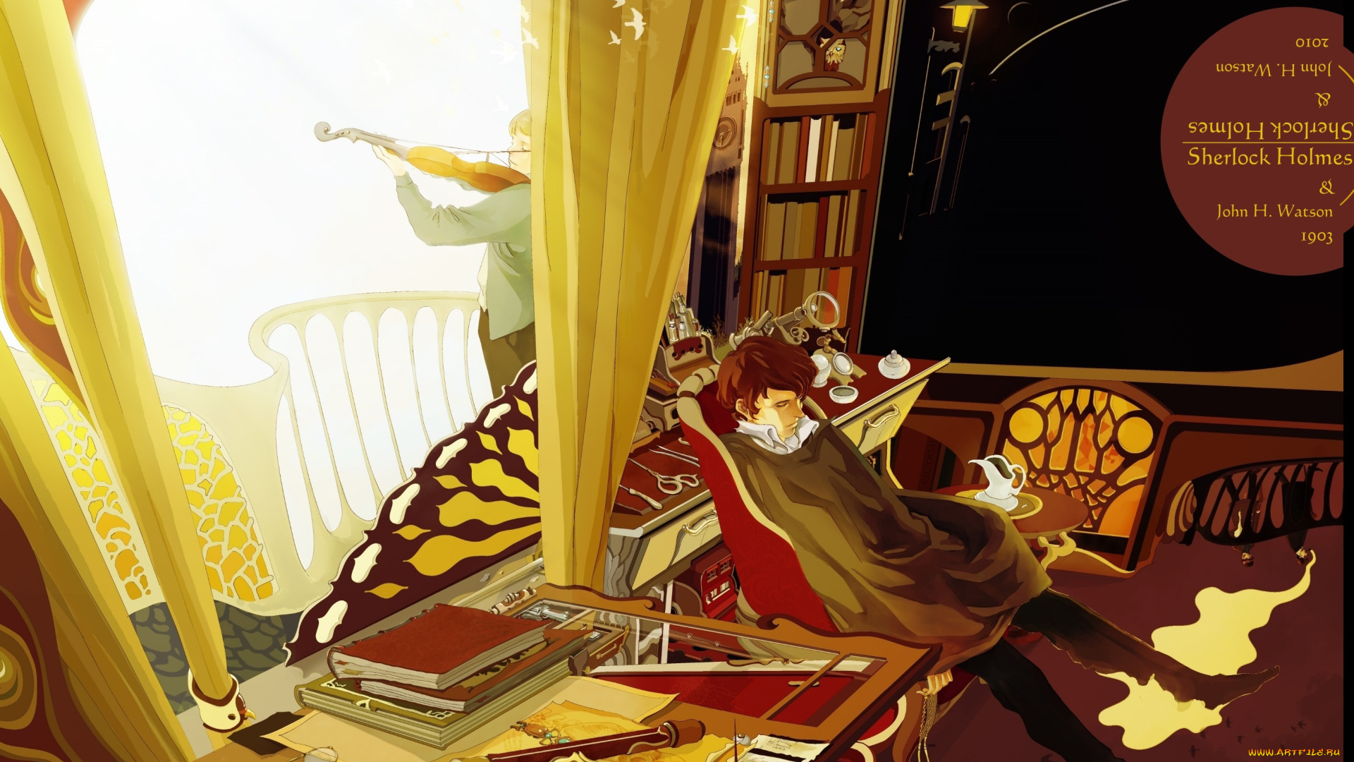 sherlock, bbc, рисованное, кино, sherlock, bbc