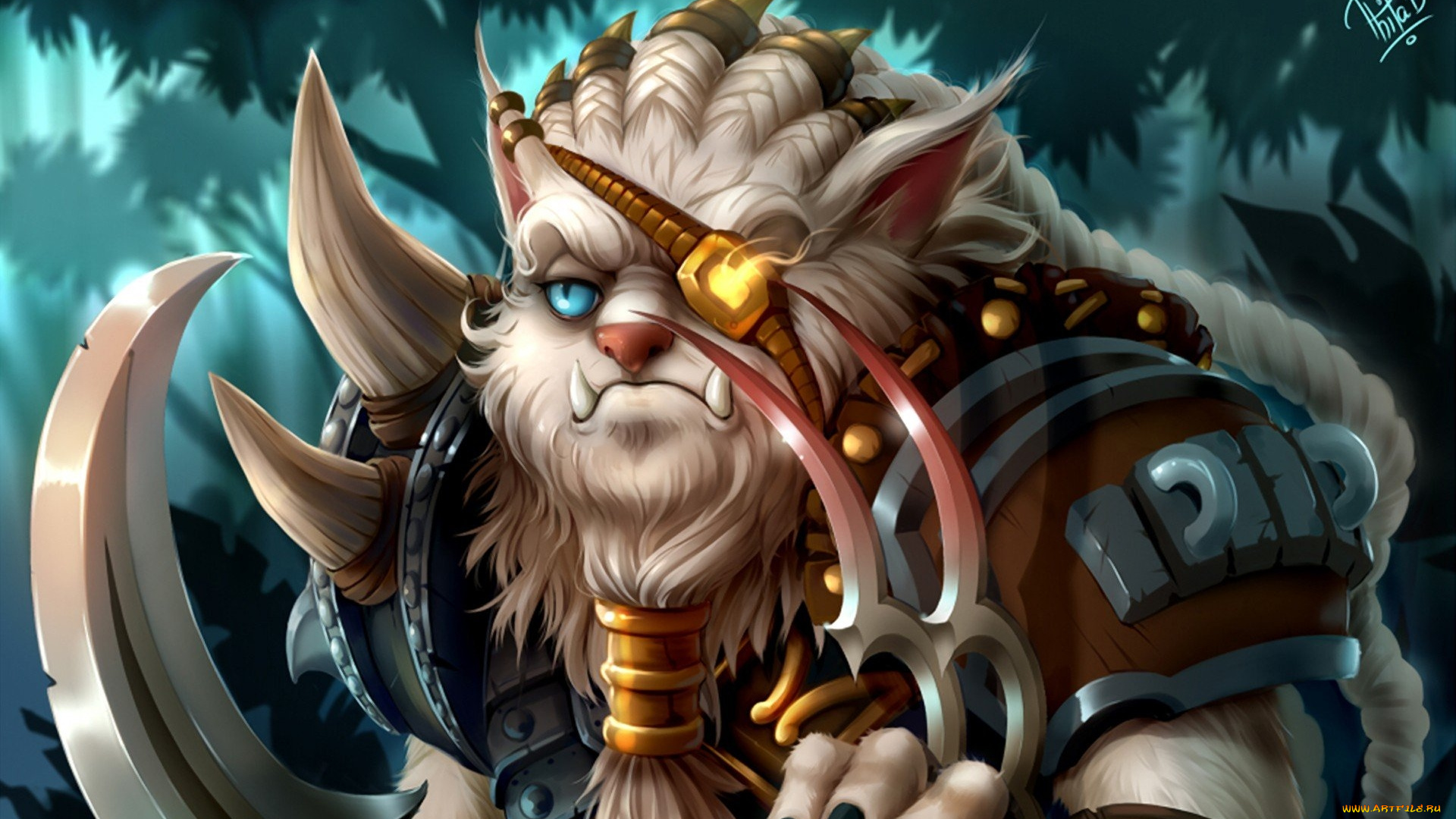 видео, игры, league, of, legends, клыки, оружие, существо, одноглазый