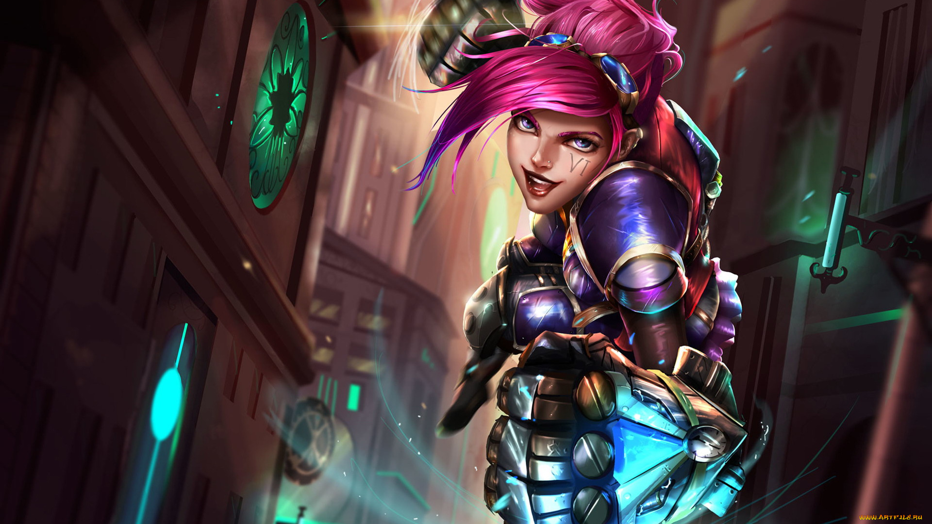 видео, игры, league, of, legends, удар, прыжок, девушка