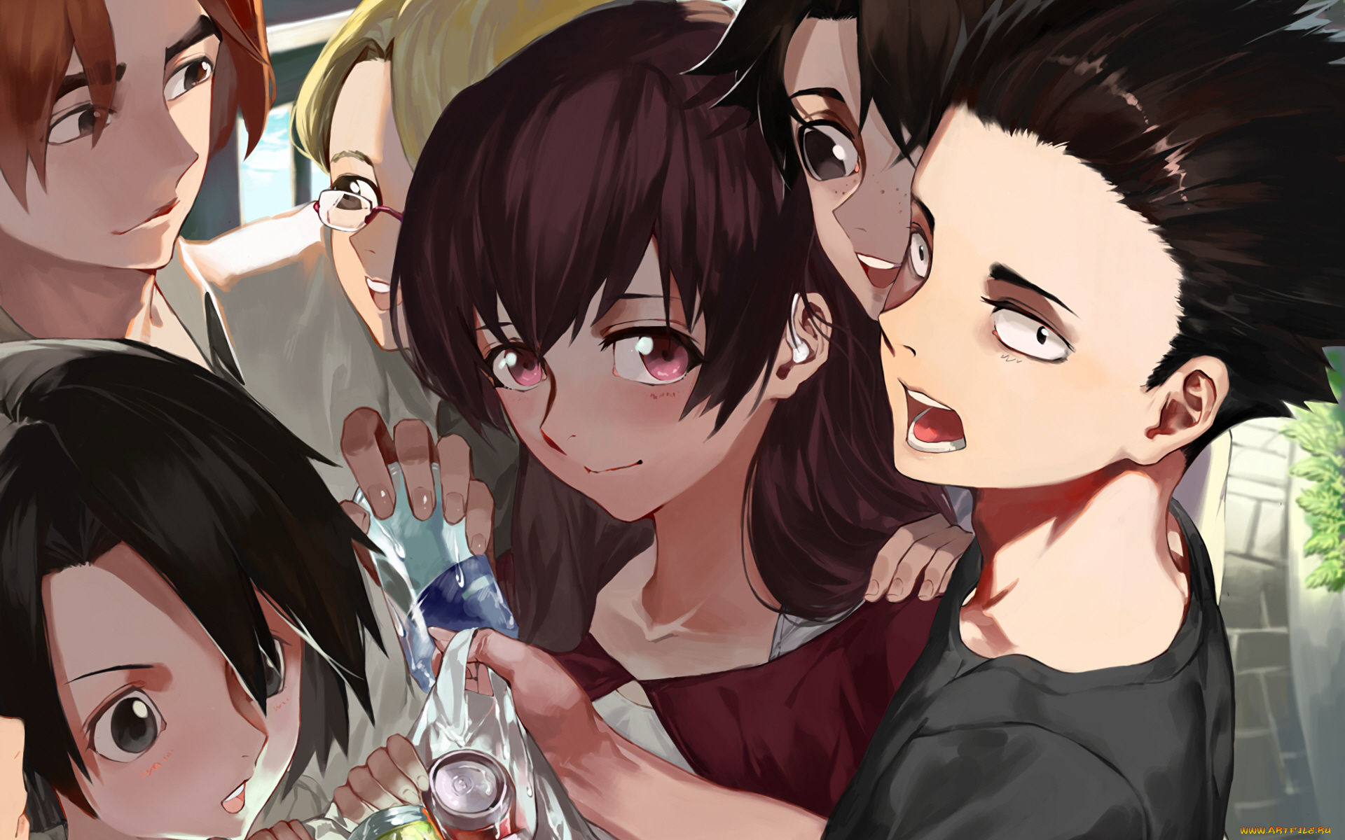 аниме, koe, no, katachi, форма, голоса