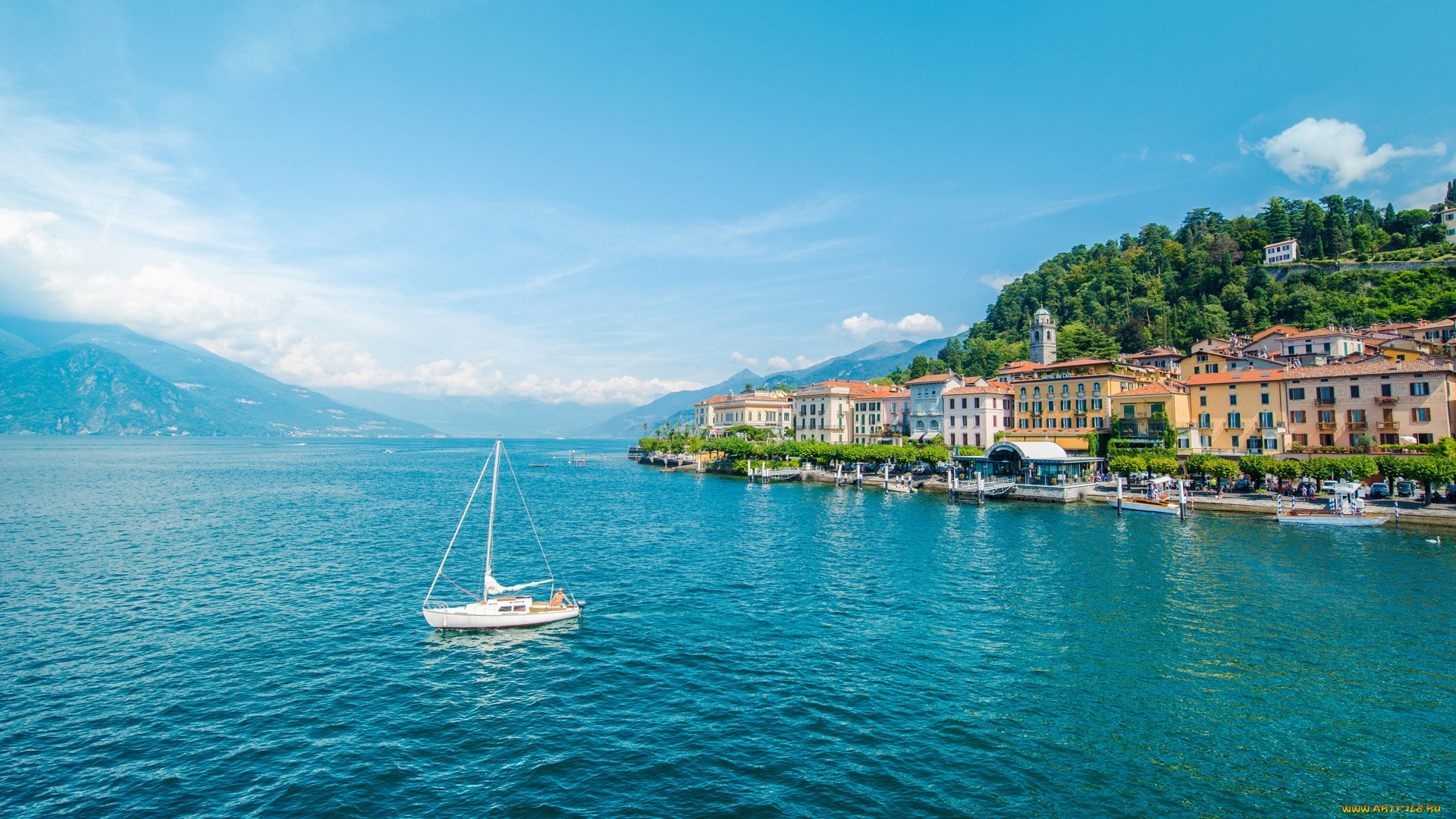 корабли, яхты, белладжо, италия