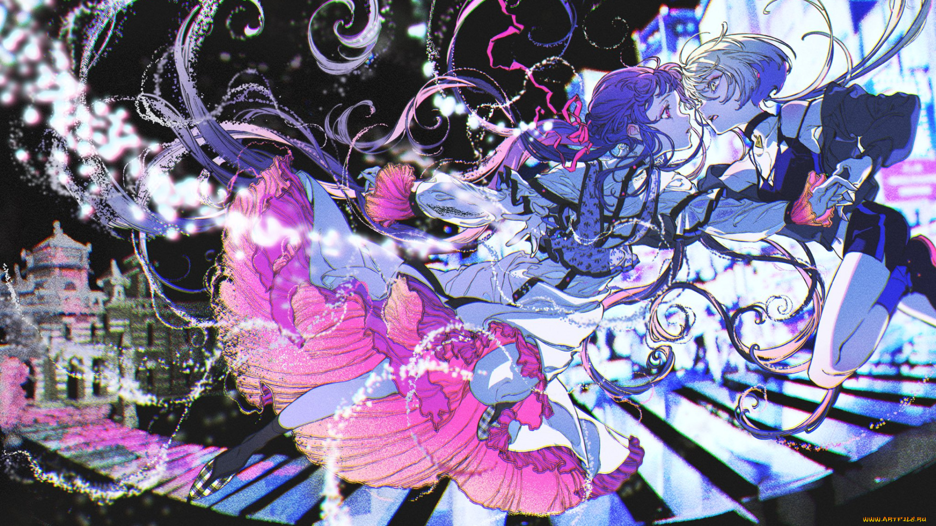 couple, аниме, магия, , колдовство, , halloween