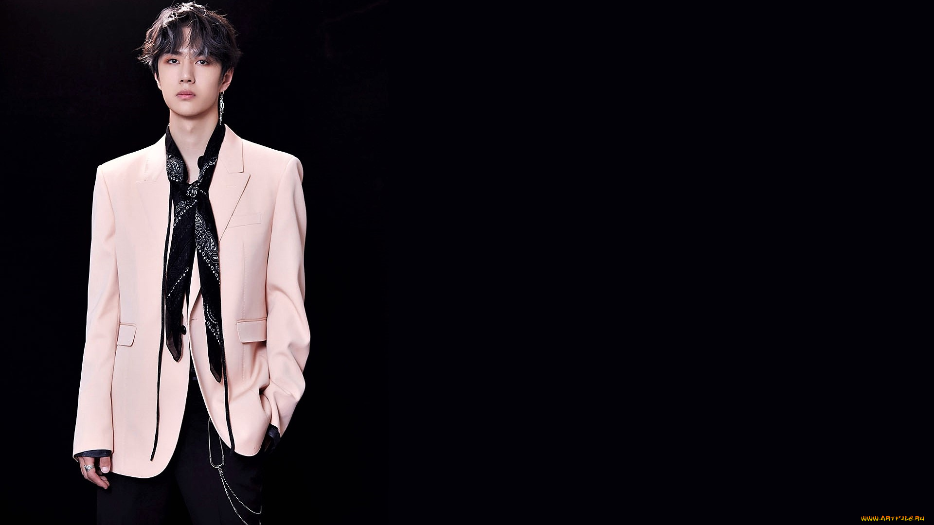 мужчины, wang, yi, bo, актер, певец, пиджак, галстук