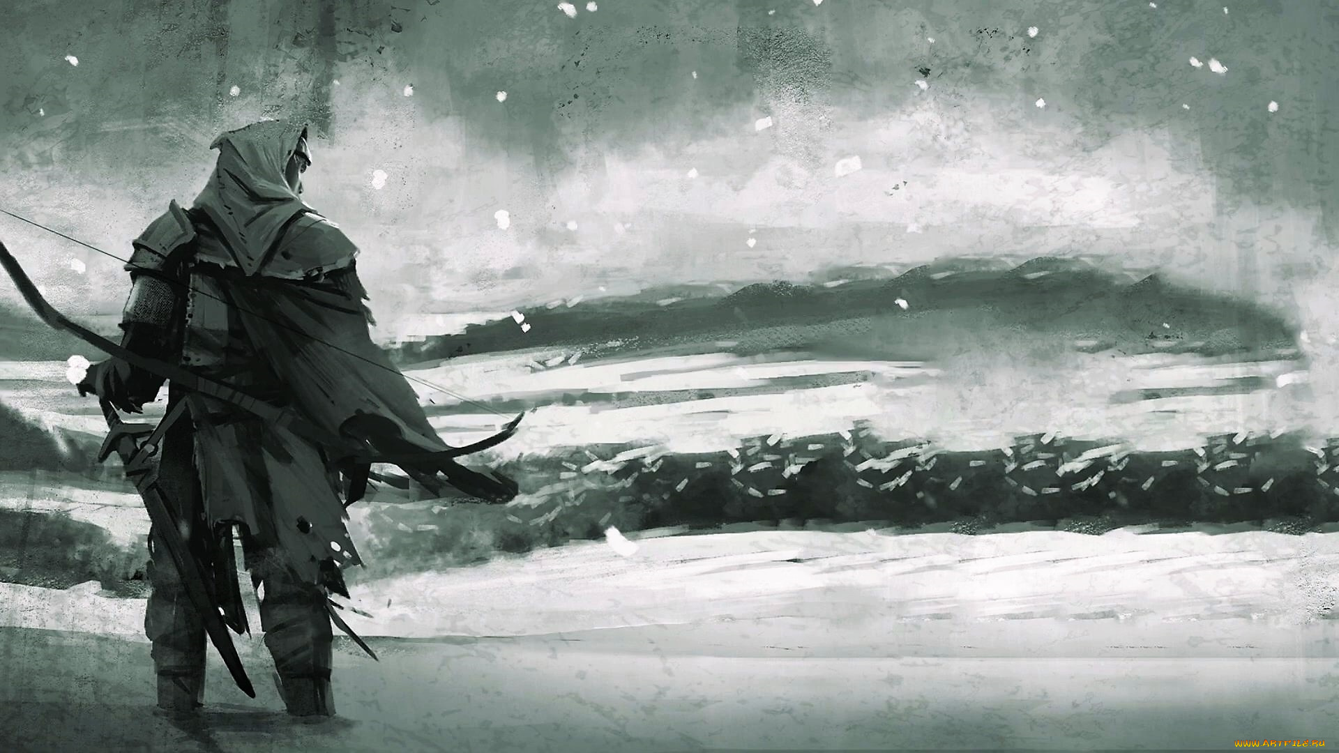 видео, игры, hood, , outlaws, &, legends, лучник, снег