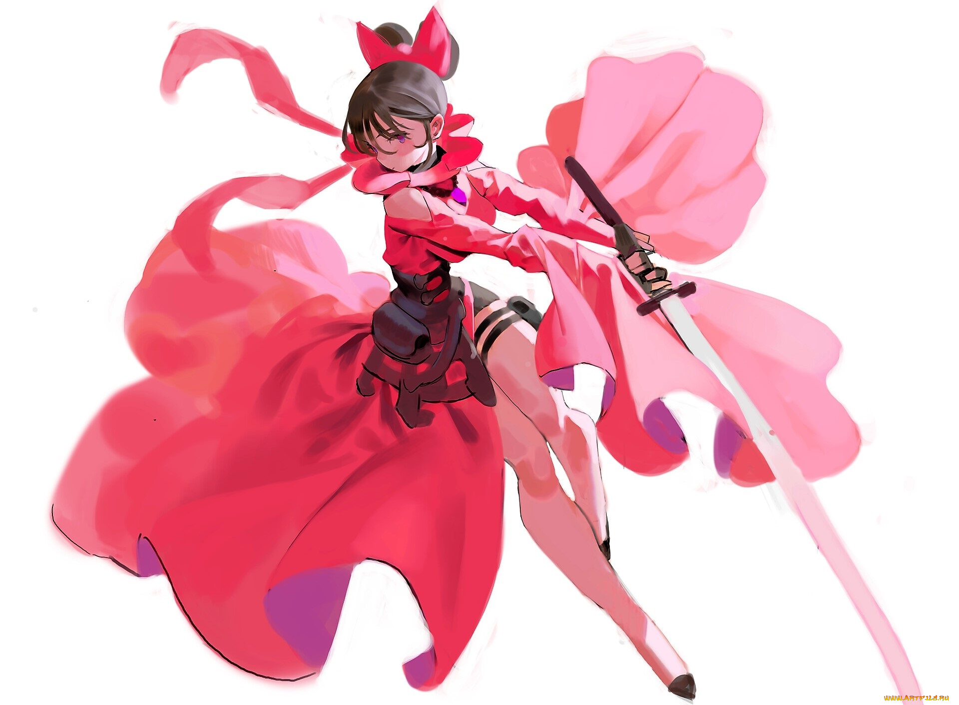 аниме, unknown, , другое, , девушка, меч