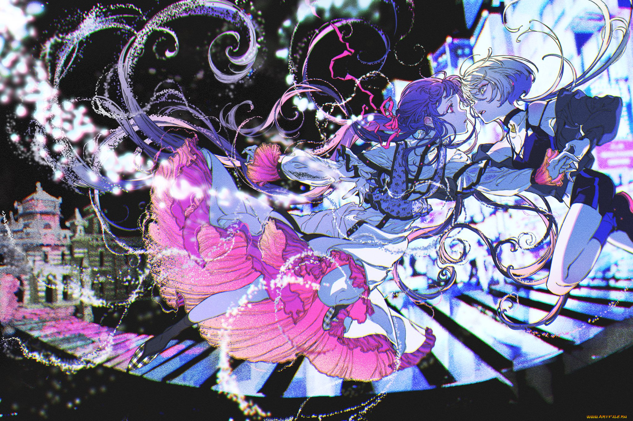 couple, аниме, магия, , колдовство, , halloween