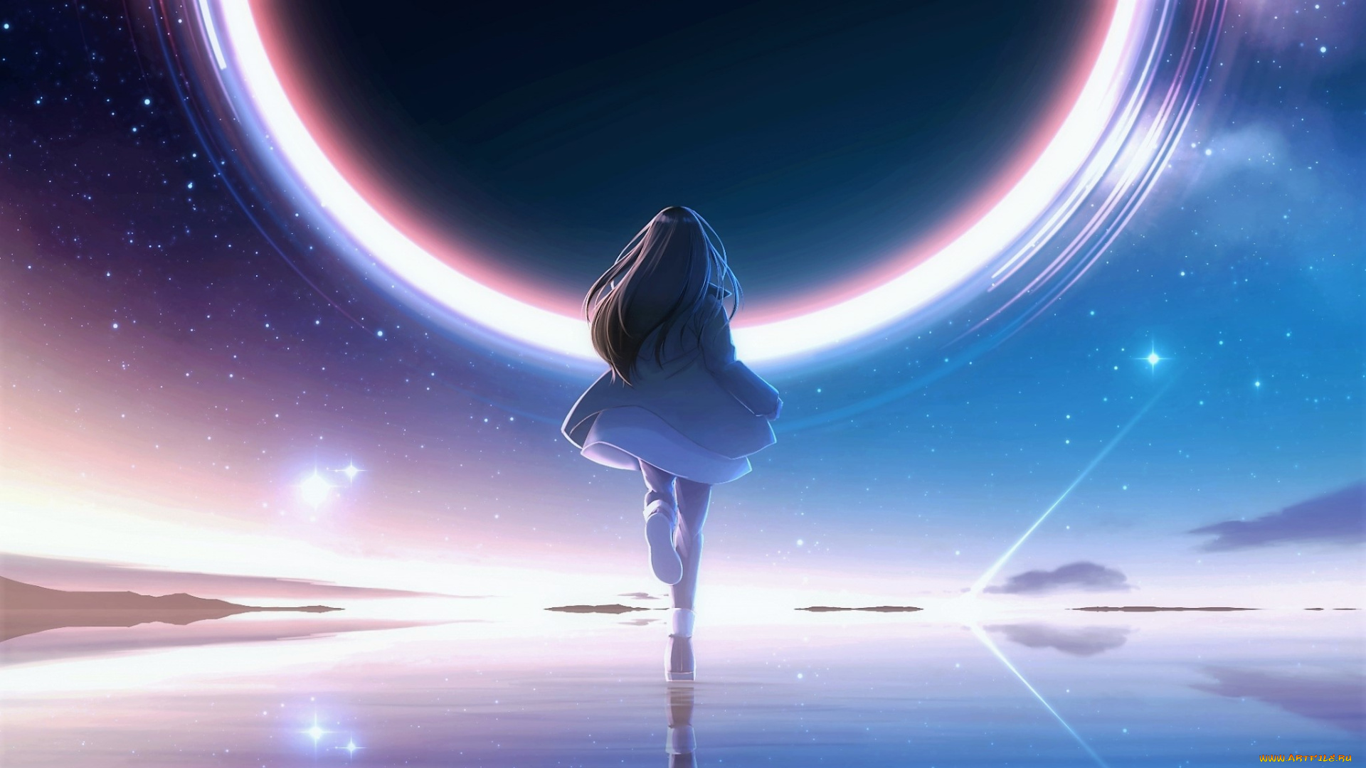 аниме, unknown, , другое, , девочка, космос