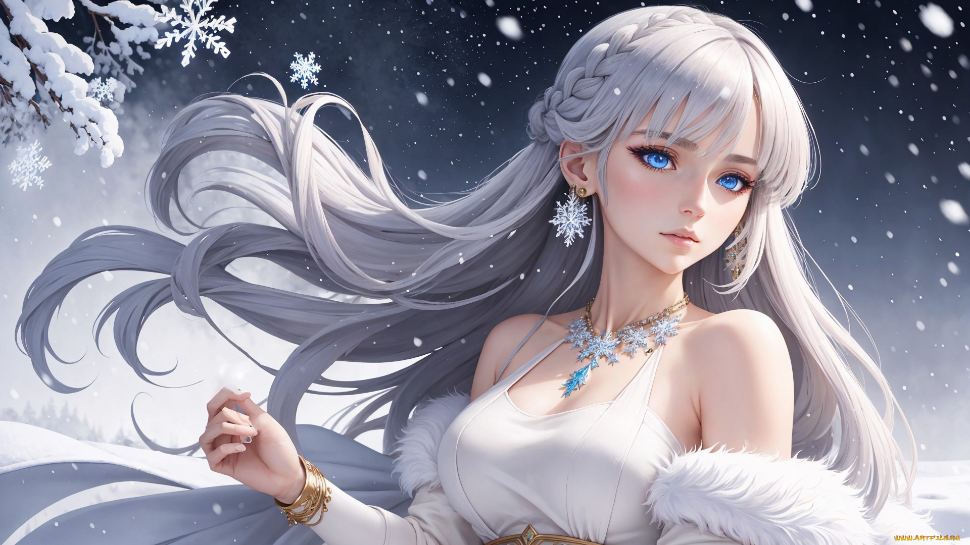 аниме, зима, , новый, год, , рождество, нейросети, графика, нейроарт, ai, art, нейронные, сети, рисунки, нейро, искусство, девушка