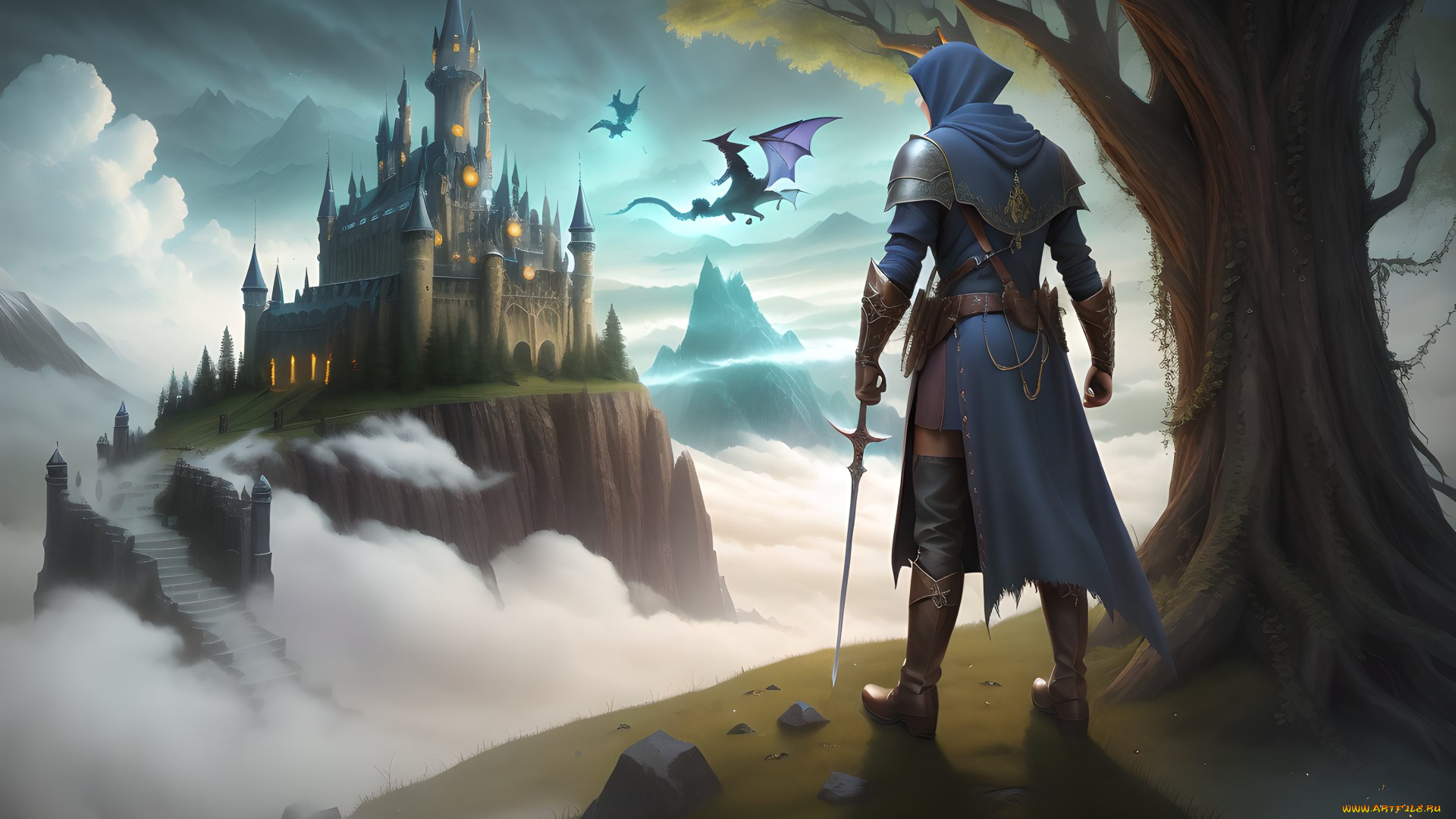 фэнтези, замки, нейросети, графика, нейроарт, ai, art, нейронные, сети, рисунки, нейро, искусство