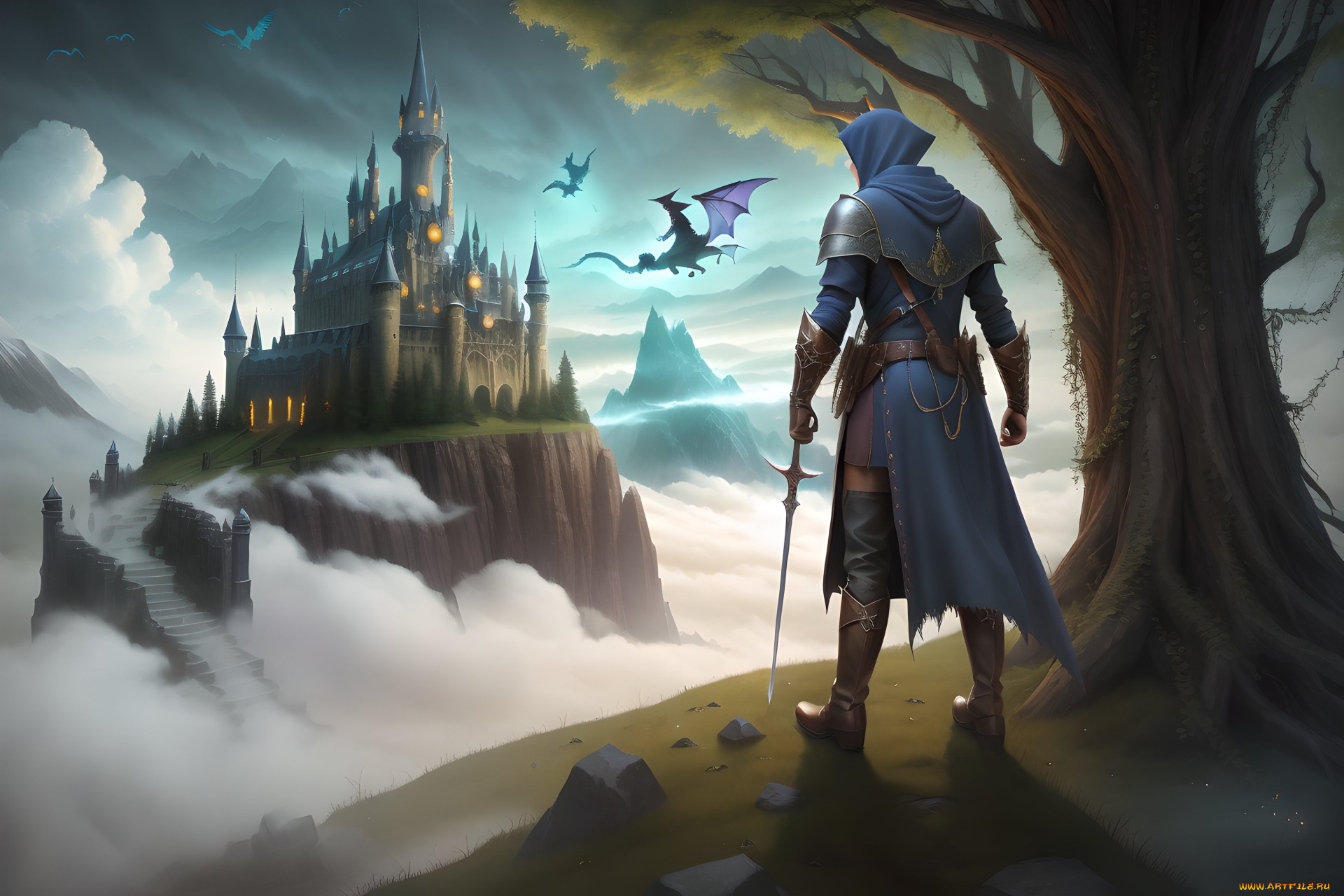 фэнтези, замки, нейросети, графика, нейроарт, ai, art, нейронные, сети, рисунки, нейро, искусство