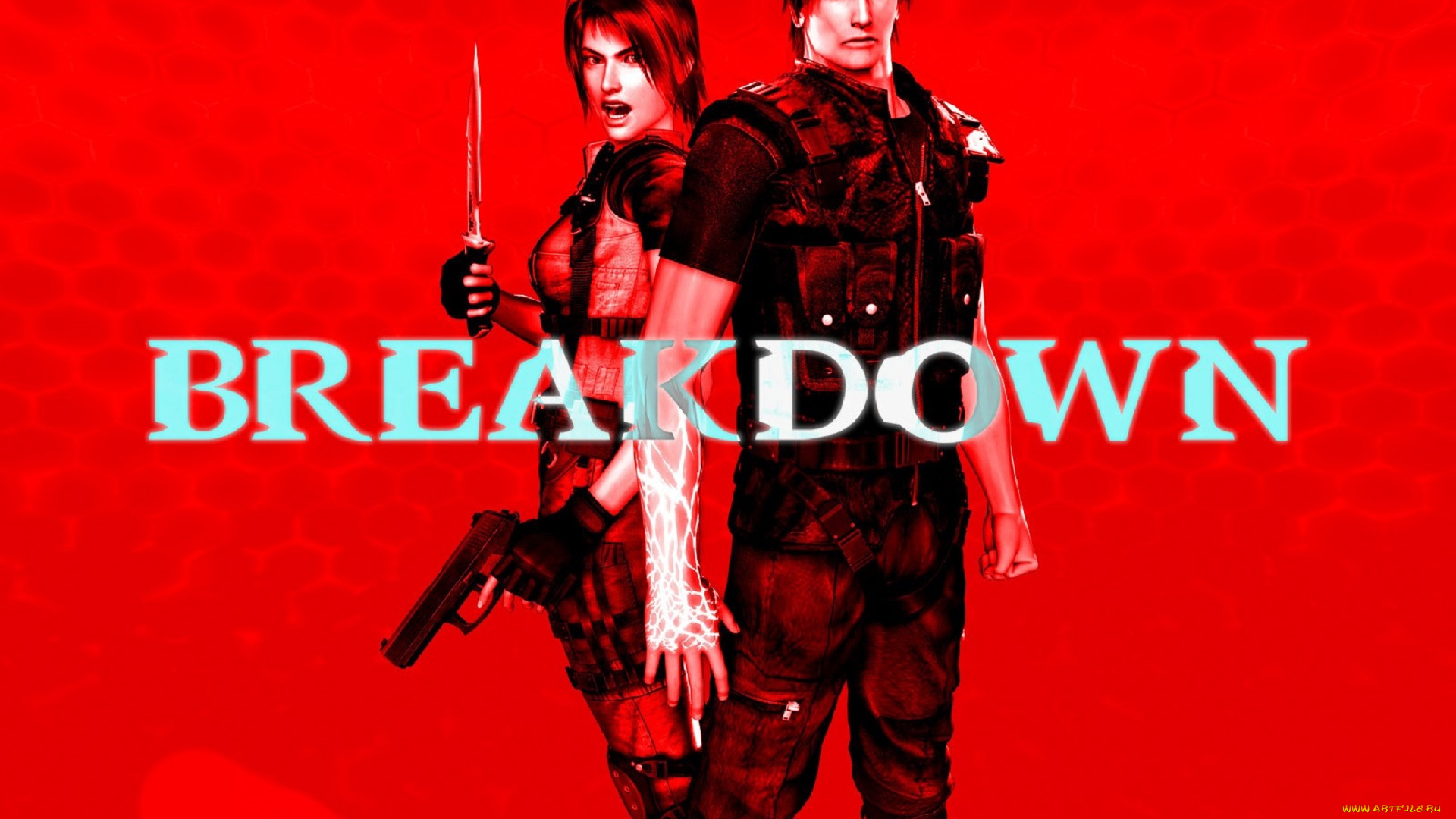 видео, игры, breakdown, персонажи, красный, фон