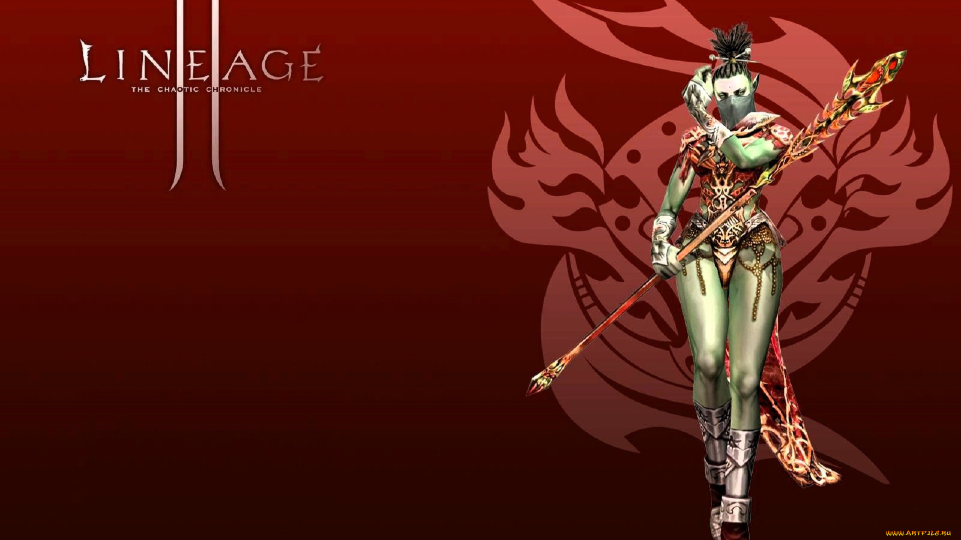 видео, игры, lineage, ii, , the, chaotic, chronicle, девушка, наряд, посох