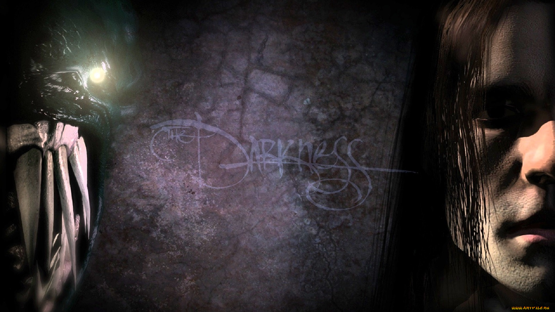 видео, игры, the, darkness, лицо, монстр