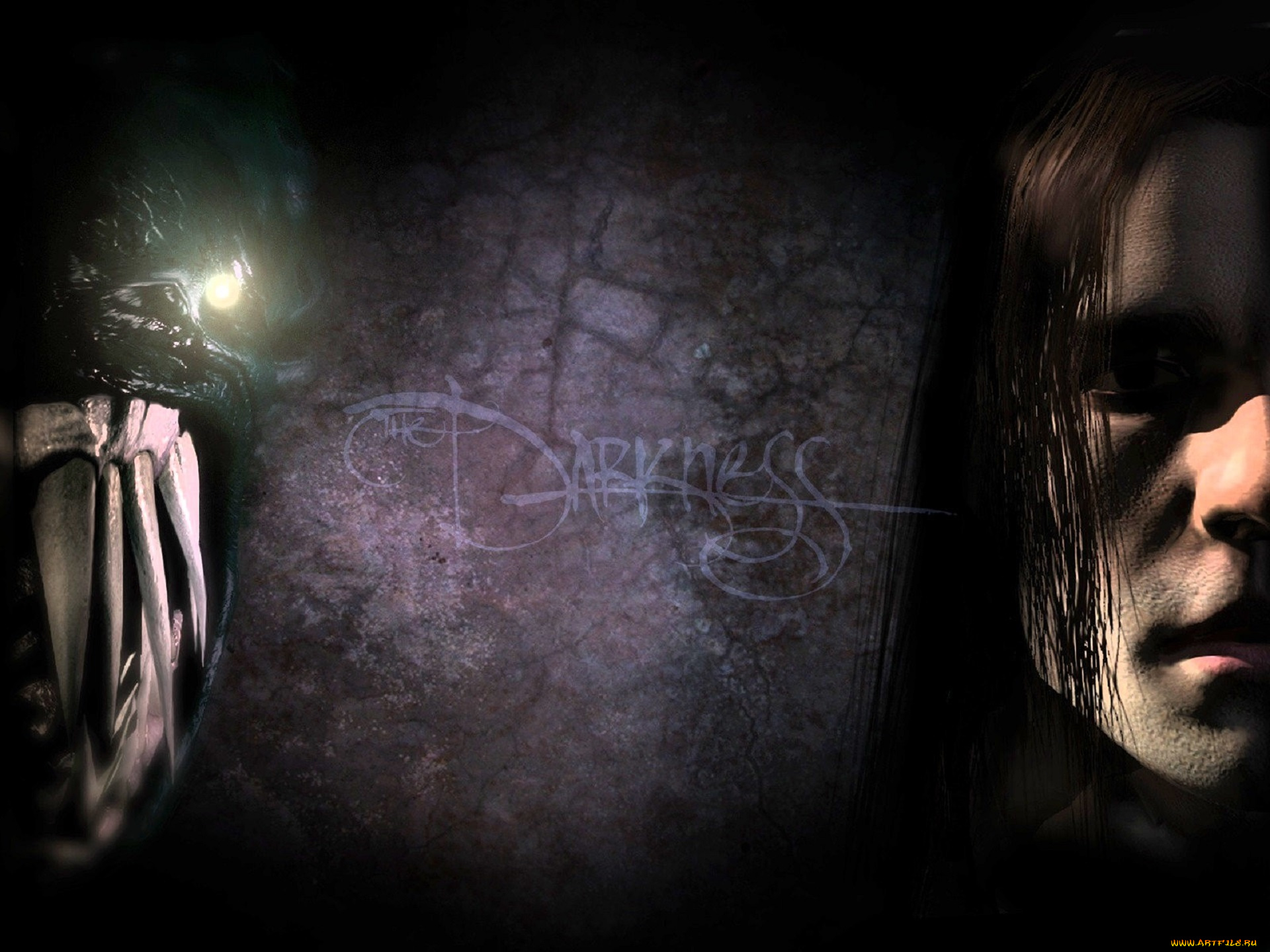 видео, игры, the, darkness, лицо, монстр