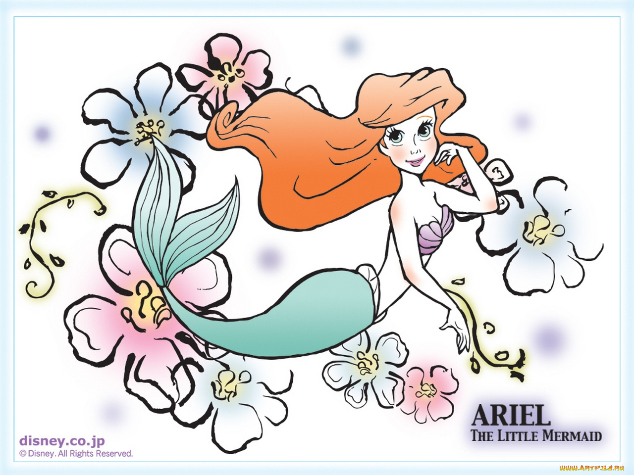 мультфильмы, the, little, mermaid