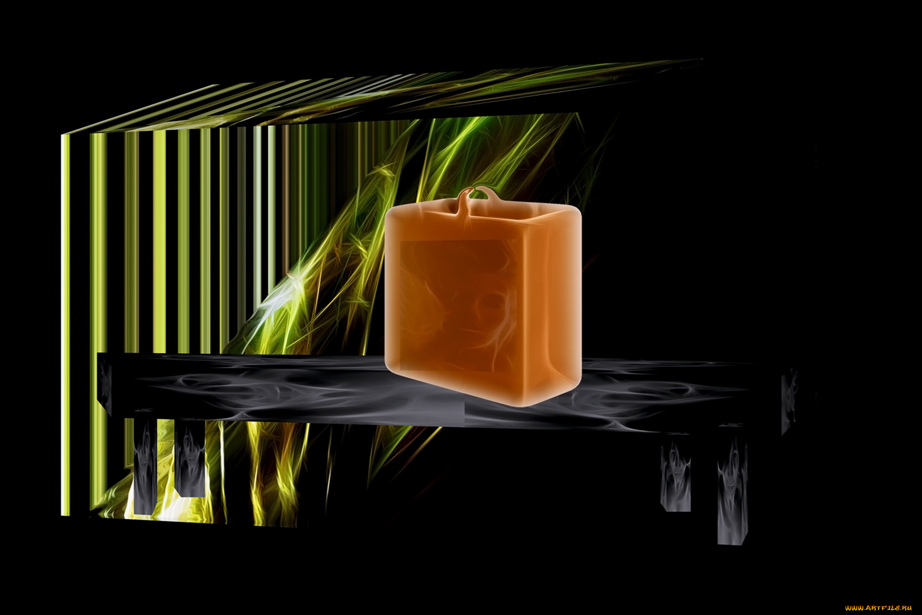 3д, графика, другое, скамейка