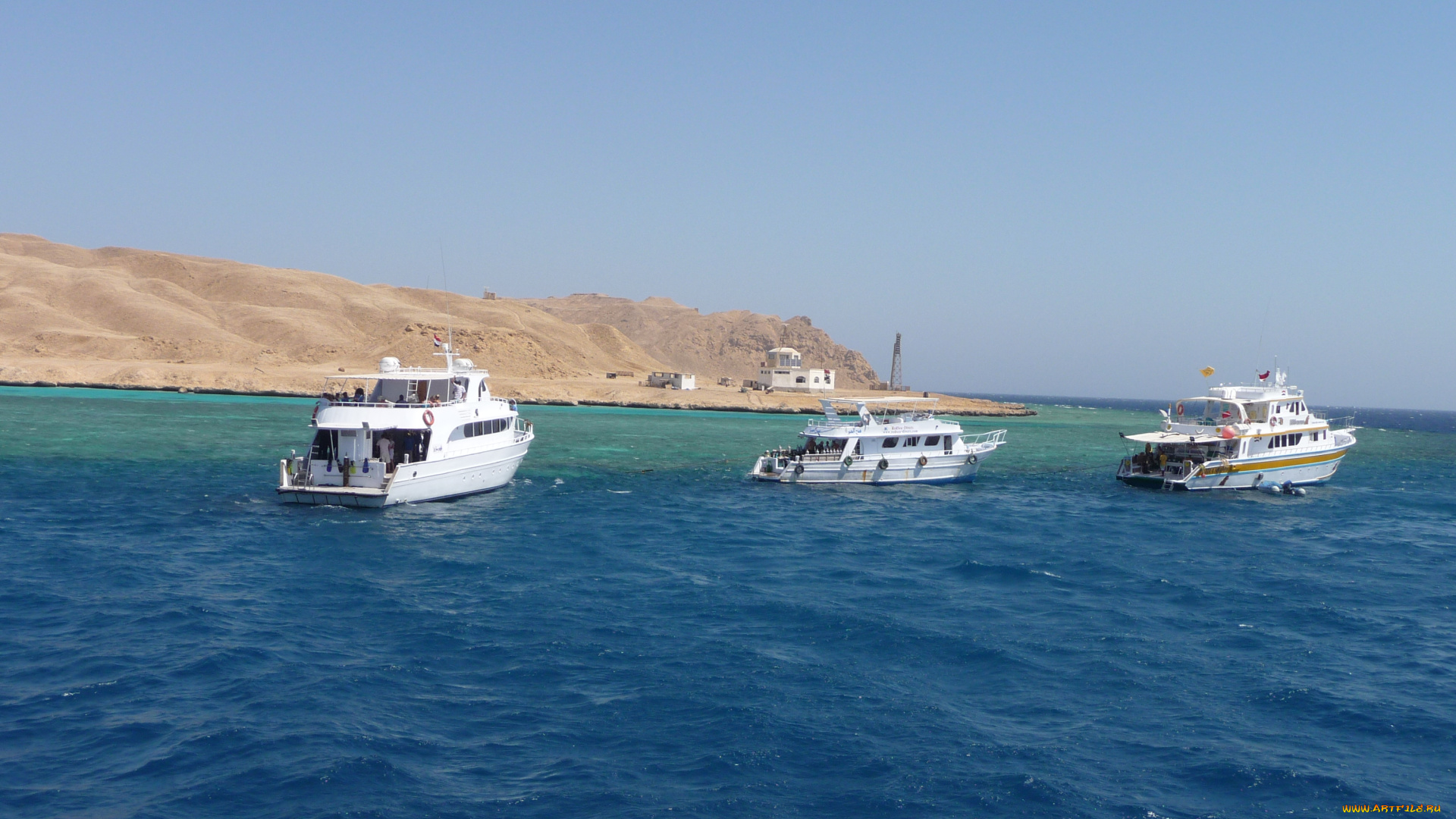 корабли, разные, вместе, море, яхты, песчаный, остров