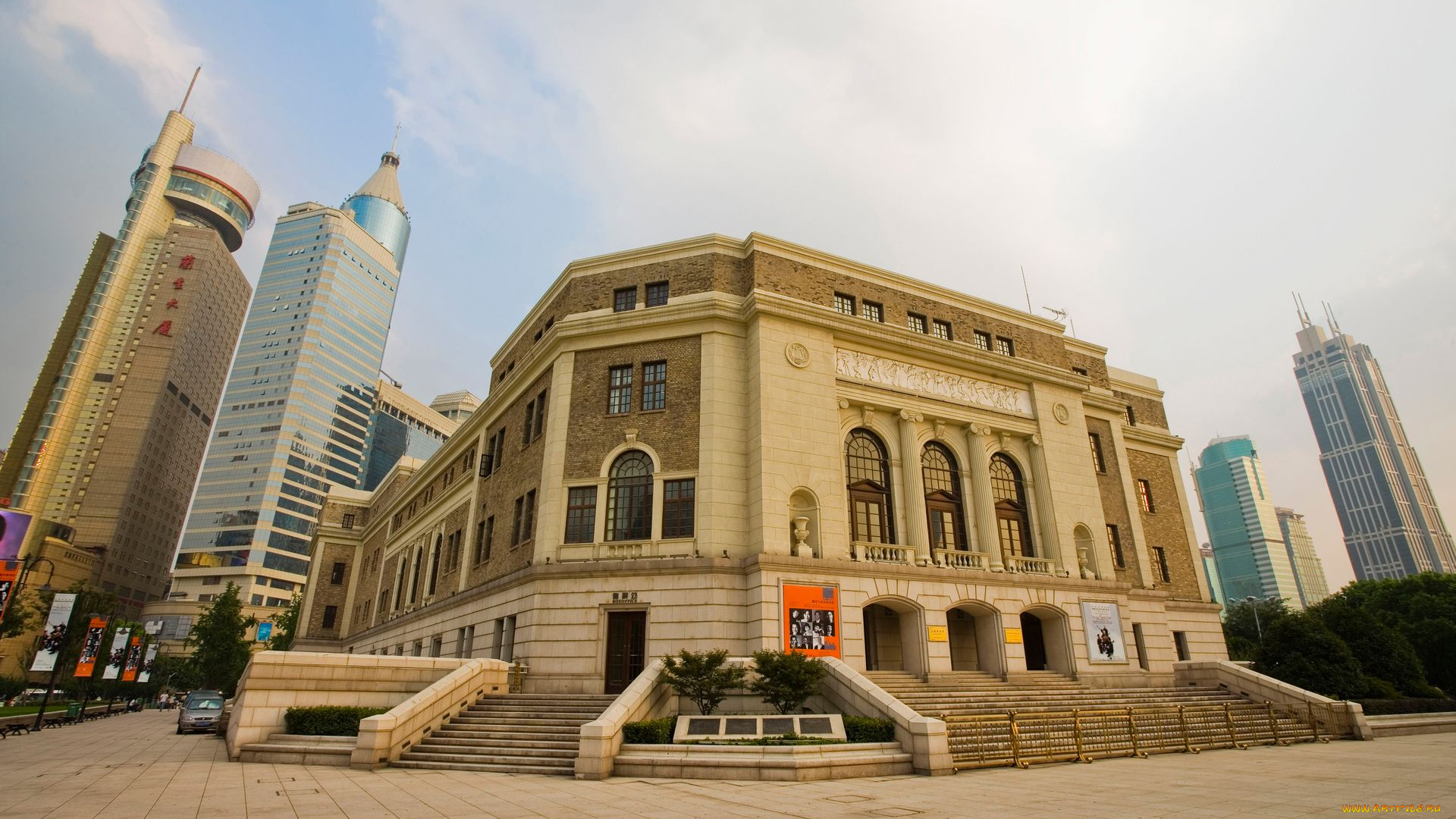 города, шанхай, китай