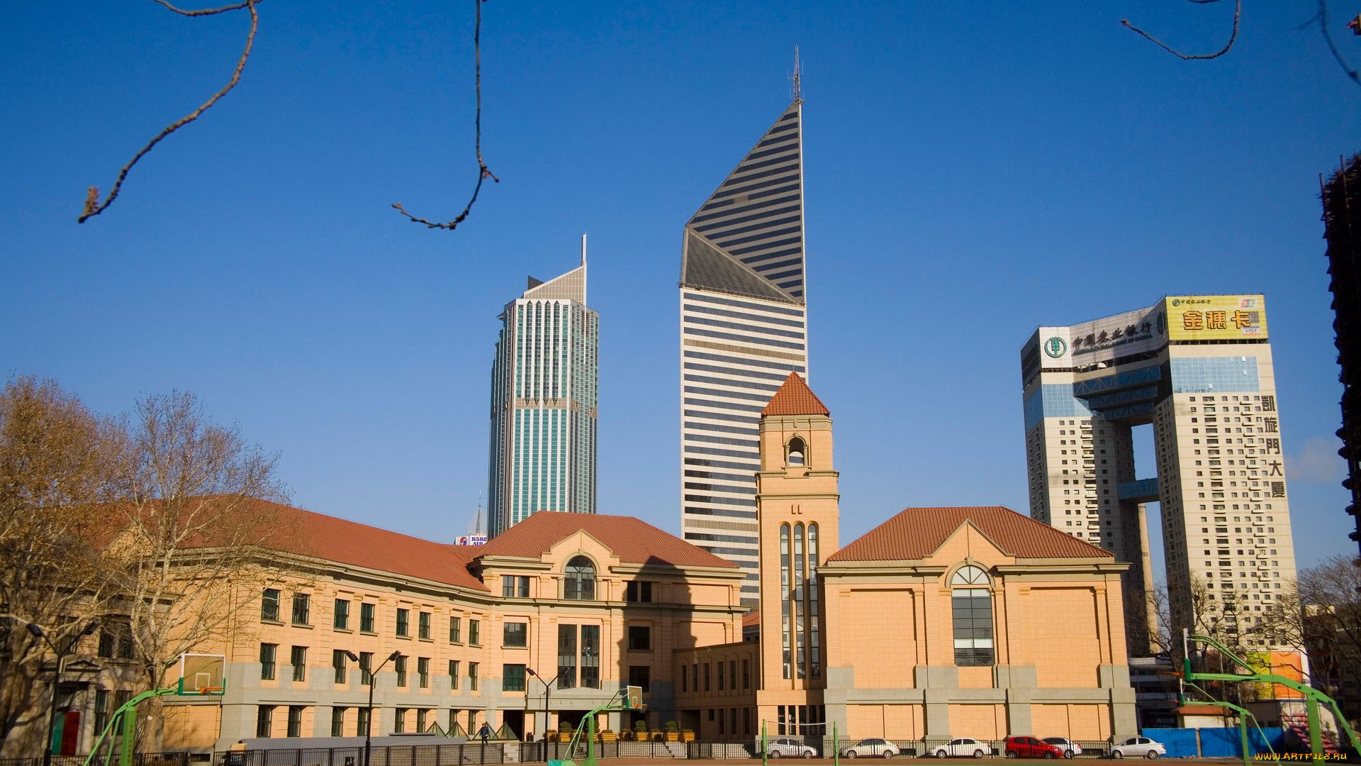 города, шанхай, китай