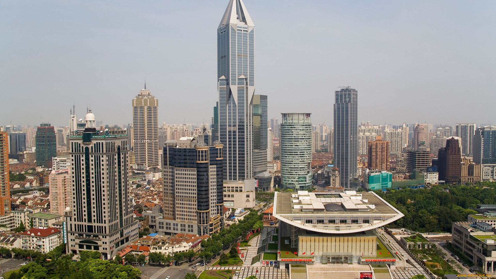 города, шанхай, китай