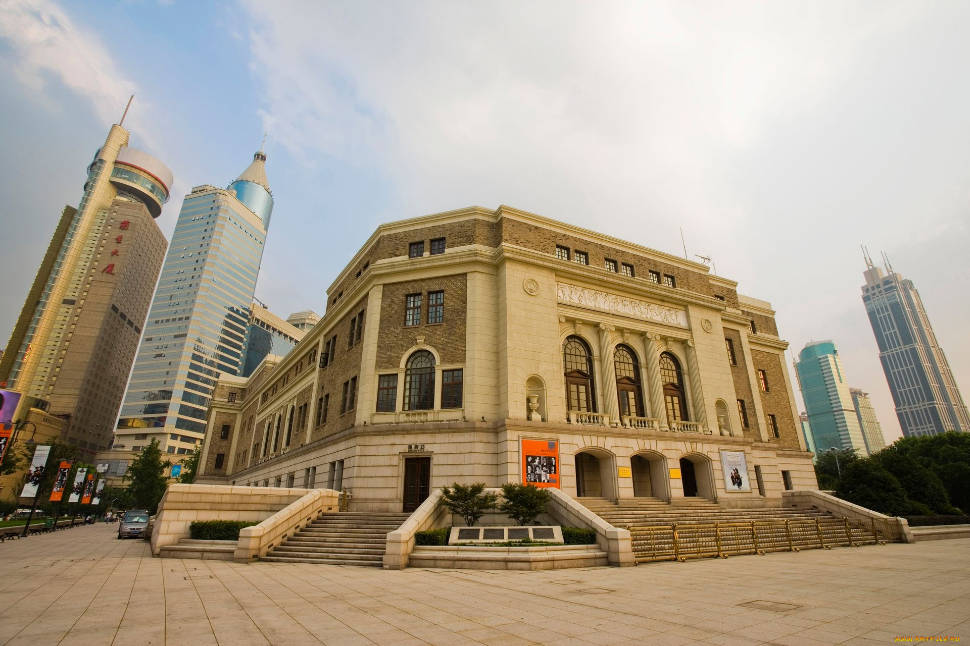 города, шанхай, китай