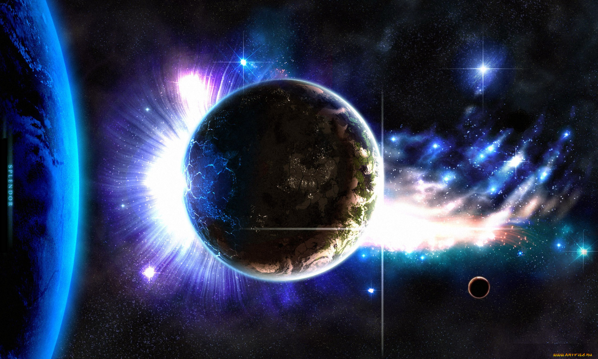 космос, арт, планеты