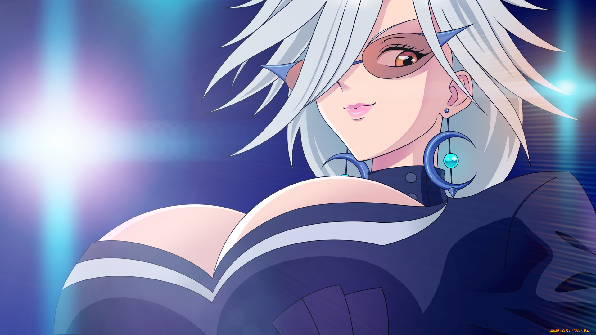 аниме, *unknown, другое, волосы, маска, грудь