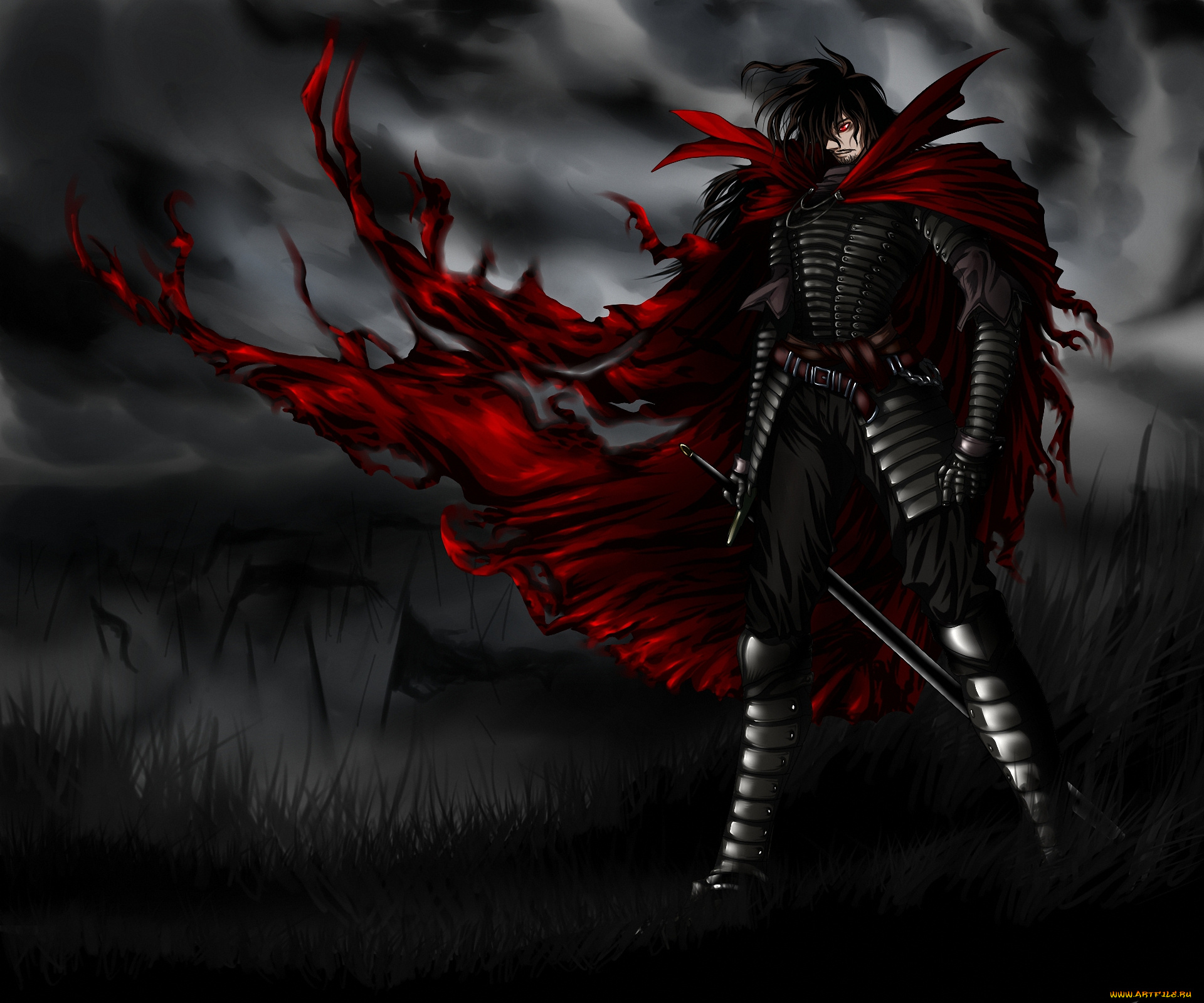 аниме, hellsing, вампир, alucard, дракула