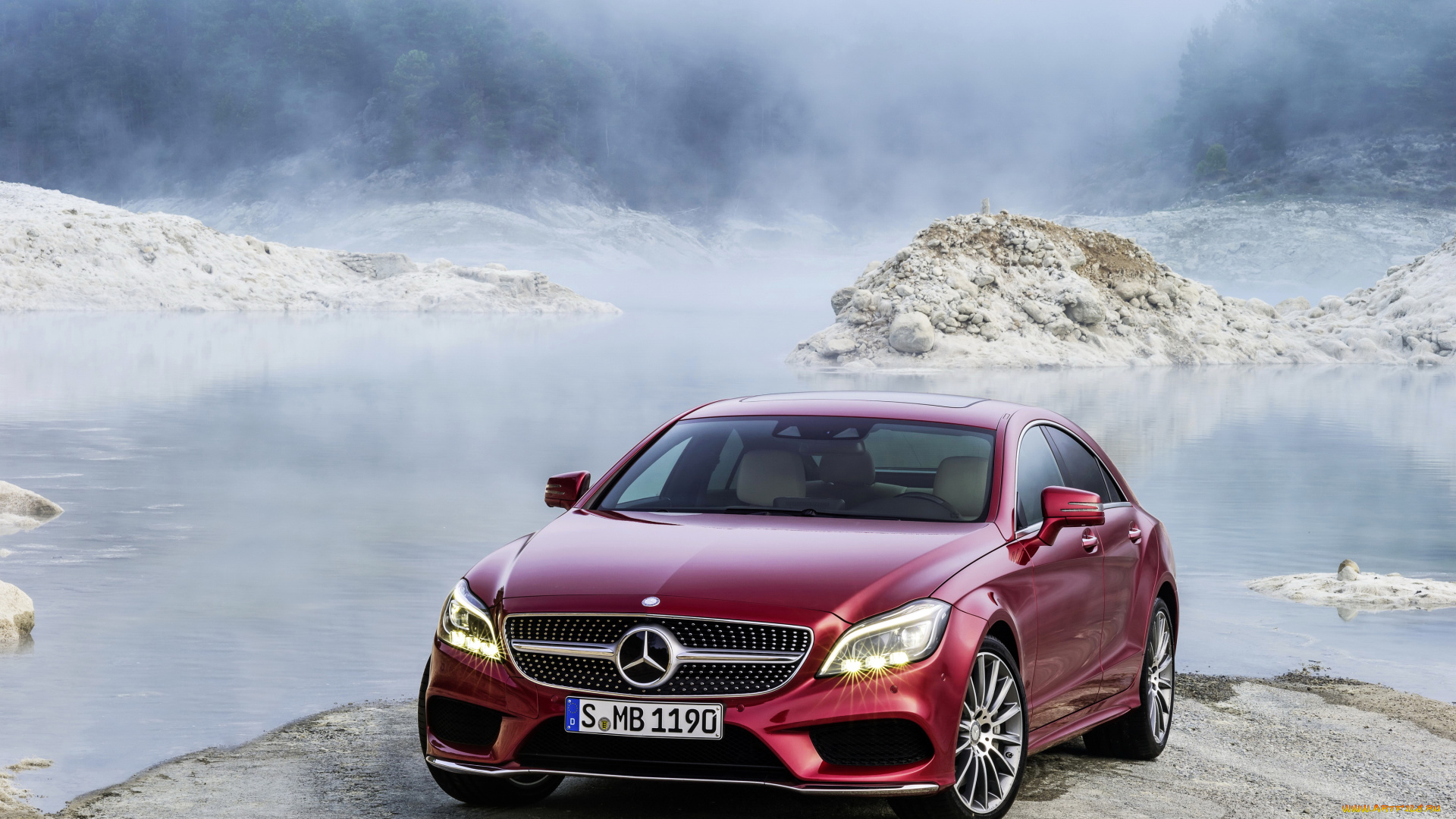 2014, mercedes-benz, cls, 500, 4matic, автомобили, mercedes-benz, туман, бордовый, matic