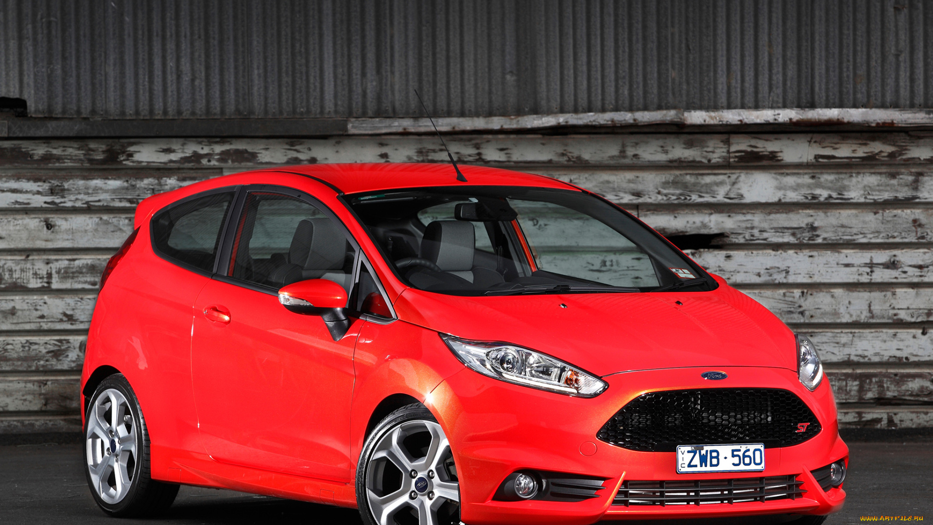 автомобили, ford, красный, 2013г, au-spec, 3-door, fiesta, st