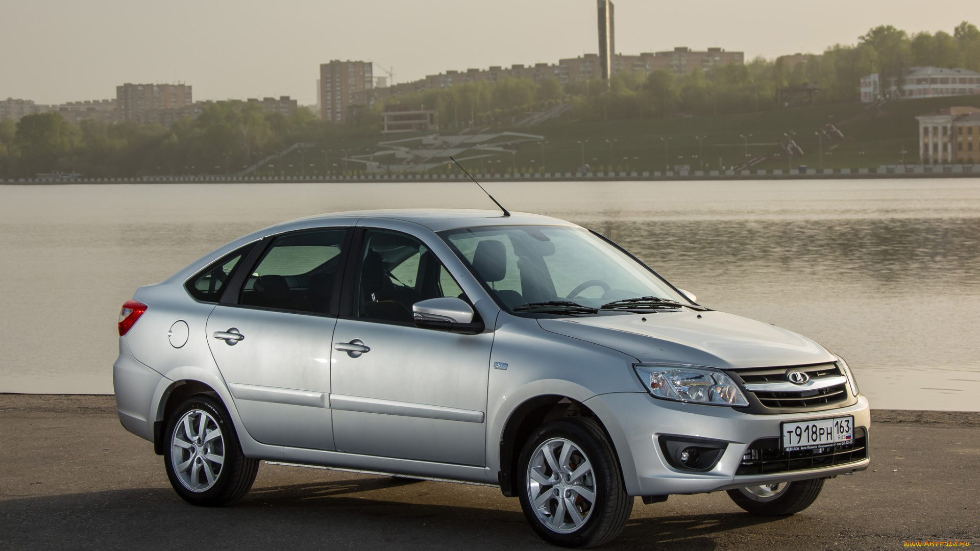 автомобили, ваз, 2191, лифтбек, granta, 2014г, серый, lada