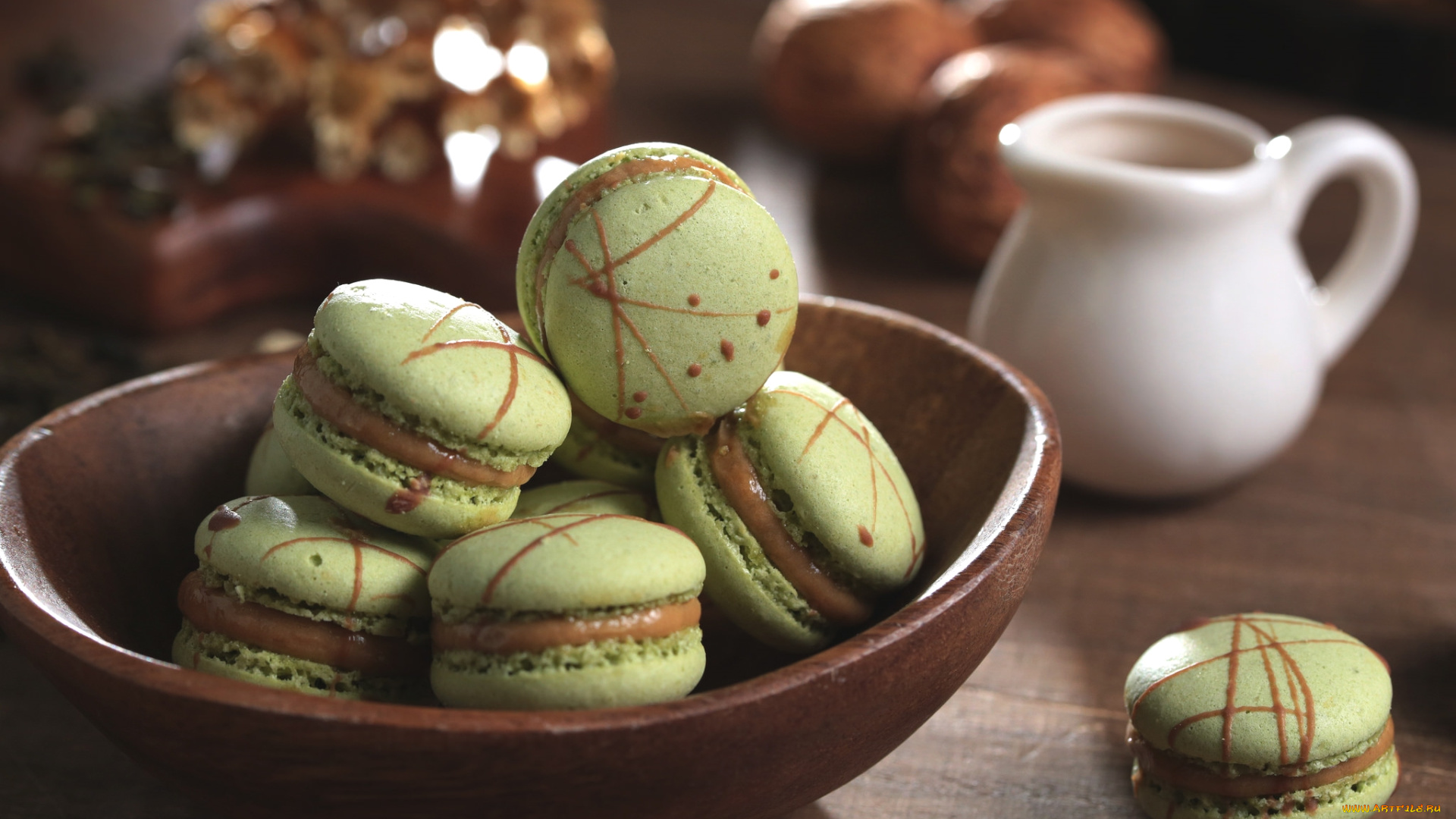 еда, макаруны, пирожные