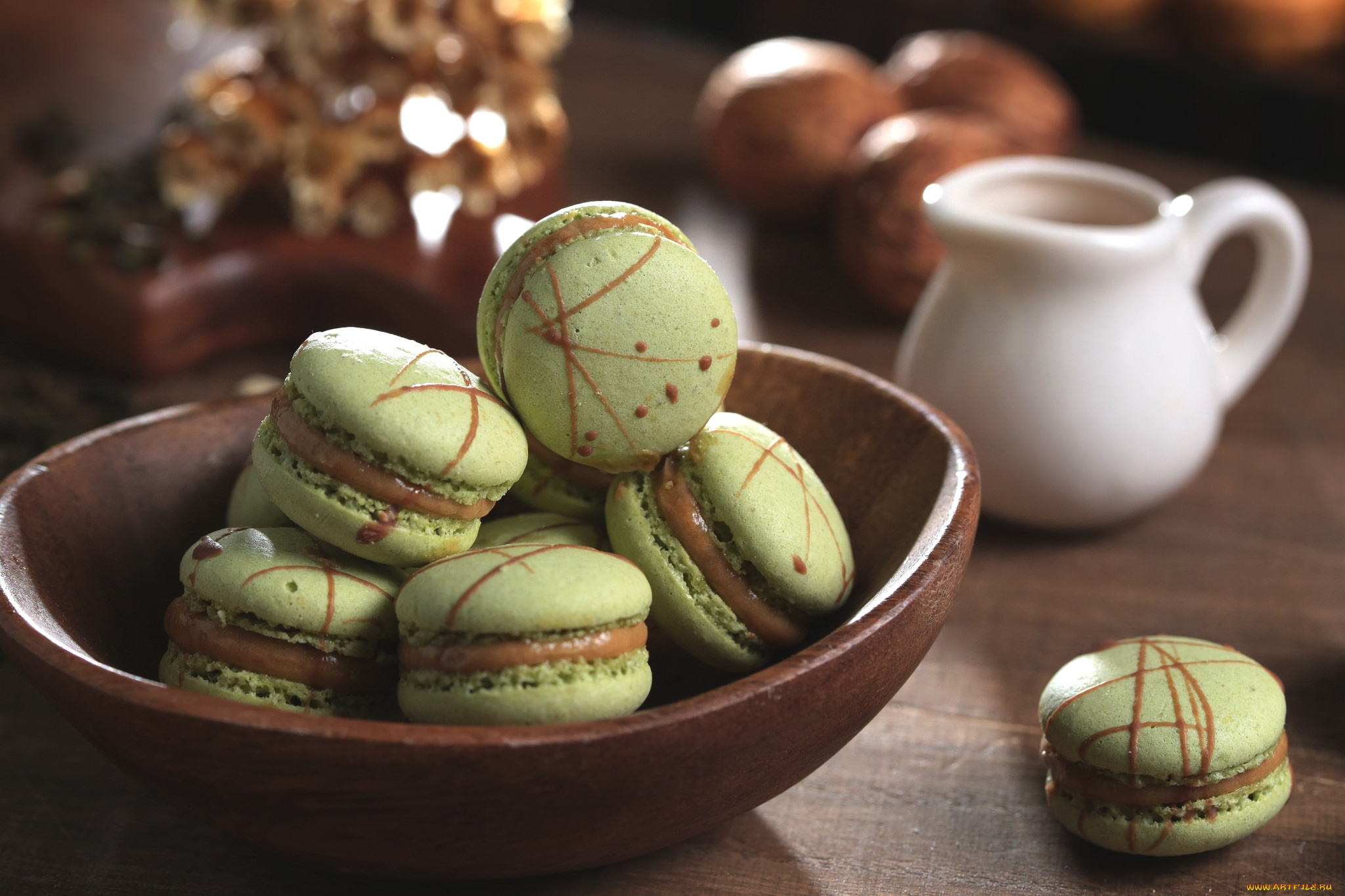 еда, макаруны, пирожные