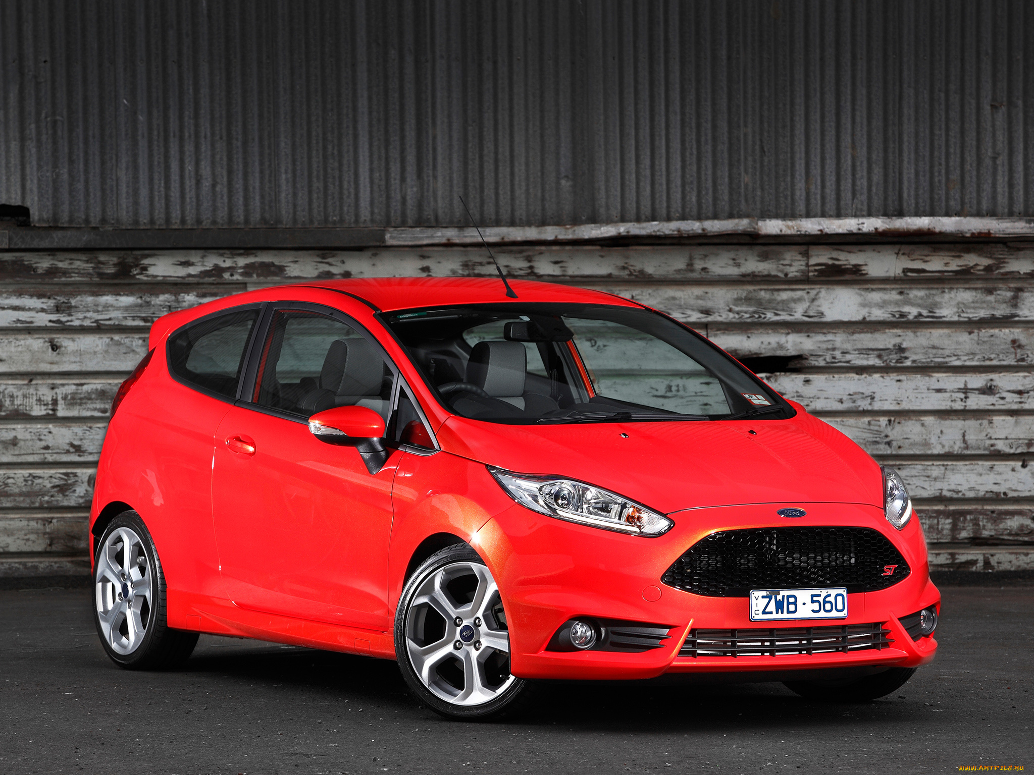 автомобили, ford, красный, 2013г, au-spec, 3-door, fiesta, st
