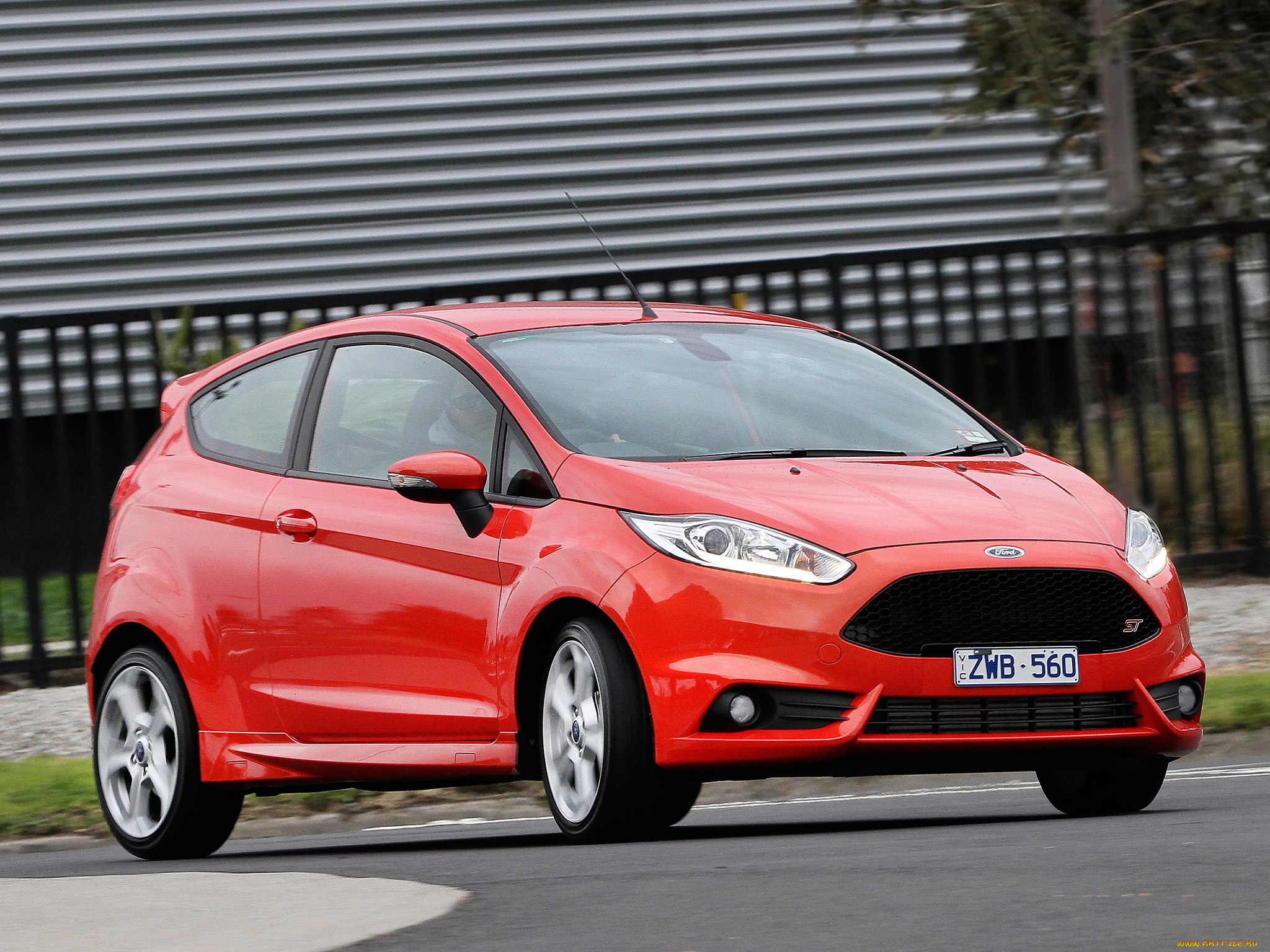 автомобили, ford, st, 3-door, au-spec, 2013г, красный, fiesta