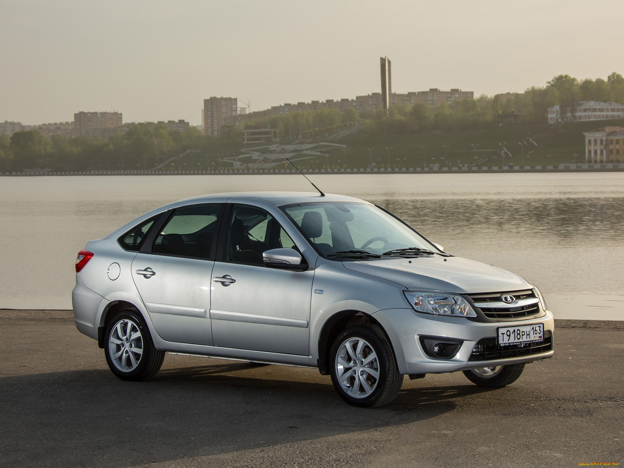 автомобили, ваз, 2191, лифтбек, granta, 2014г, серый, lada