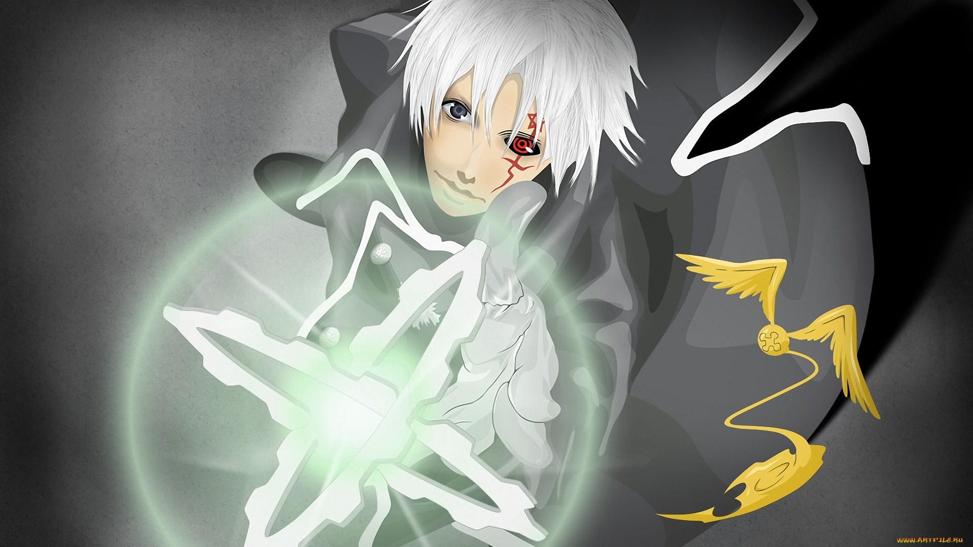 аниме, , gray-man, воин, тимкампи, свет, чистая, сила, allen, walker, экзорцист, парень