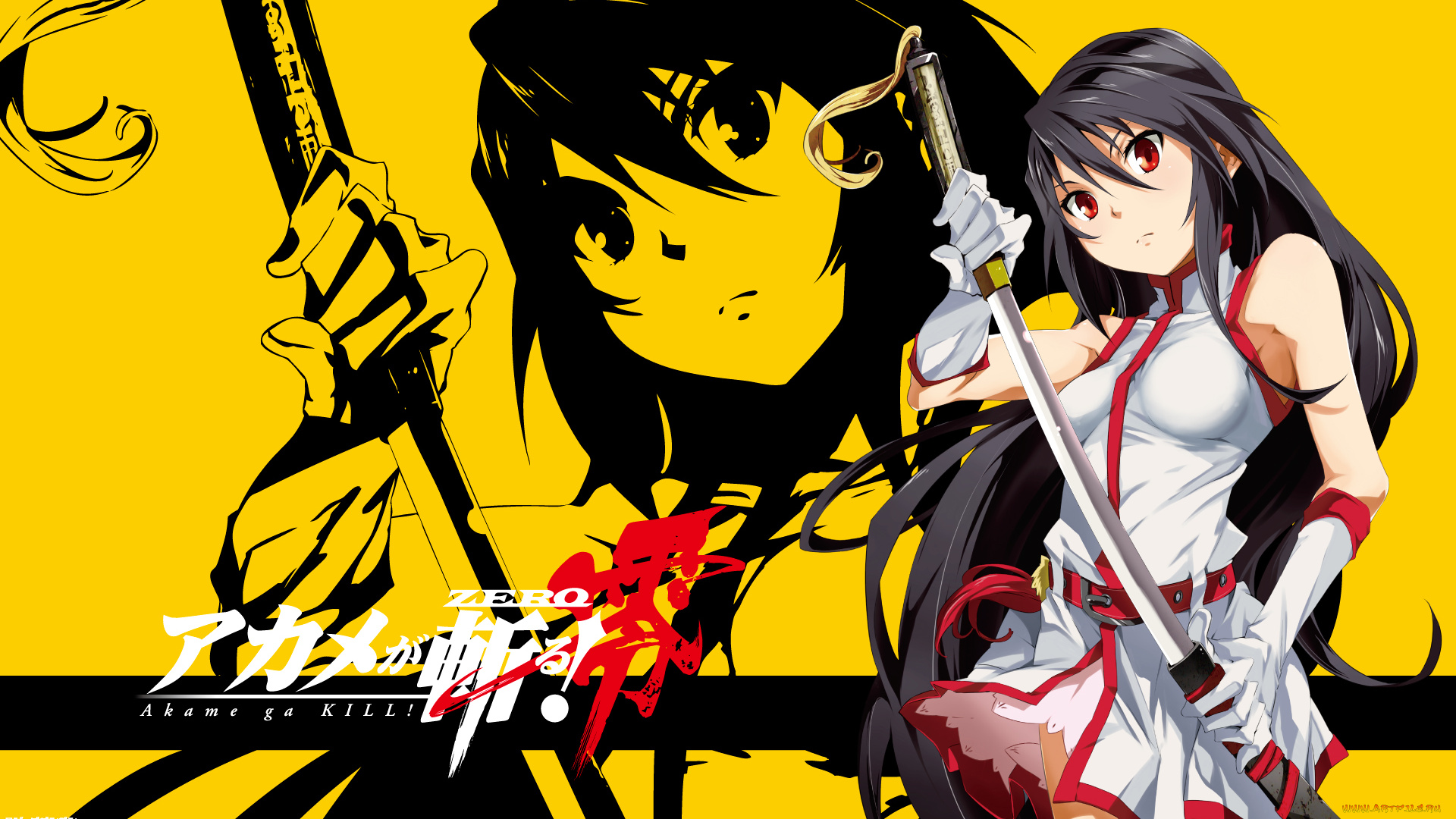 аниме, akame, ga, kill, akame, ga, kill, меч, девушка, арт, kei, toru, zero