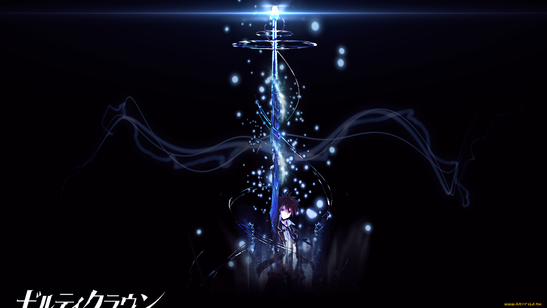 аниме, guilty, crown, guilty, crown, ouma, shu, шу, меч, оружие