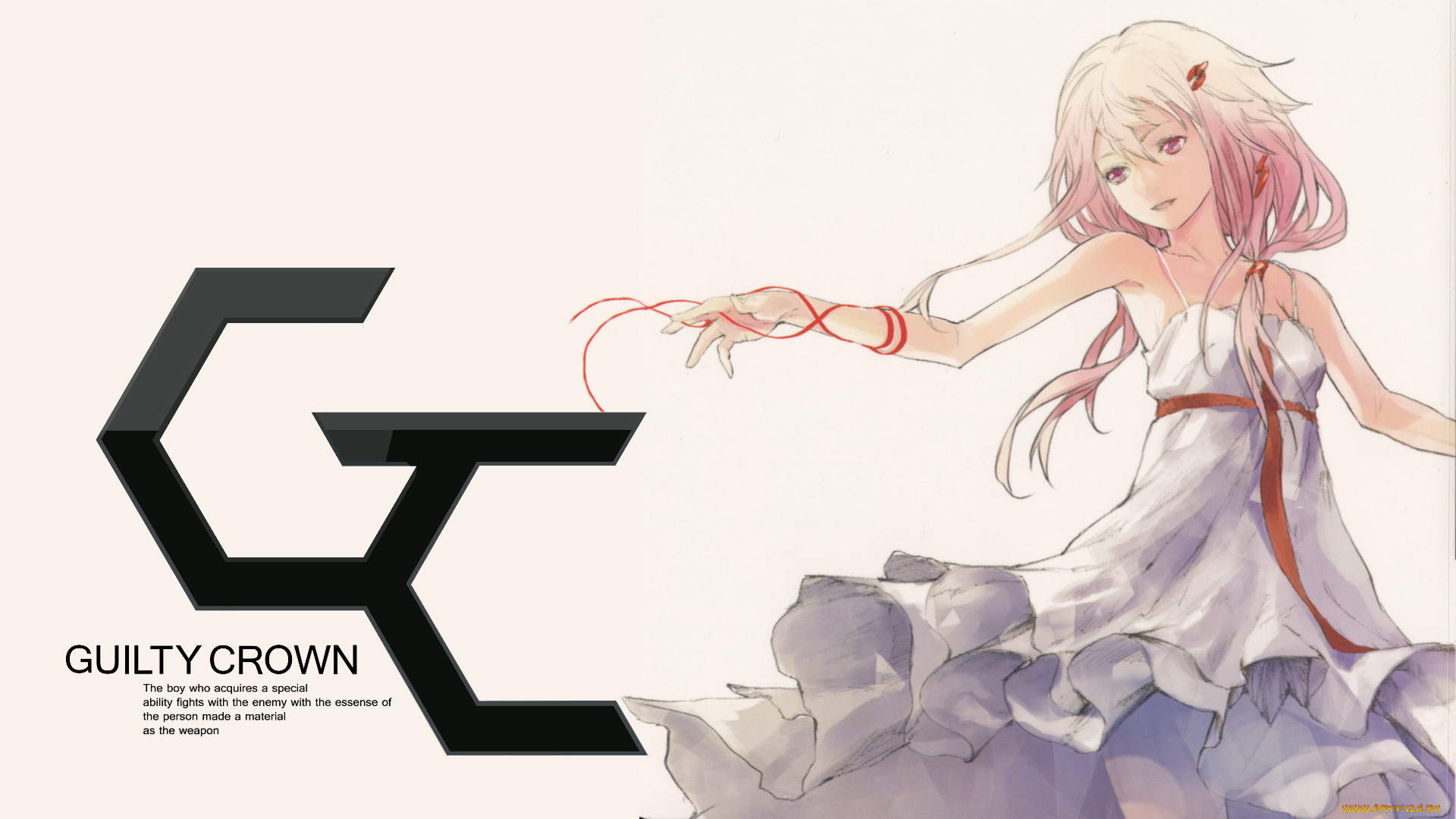 аниме, guilty, crown, guilty, crown, yuzuriha, inori, redjuice, инори