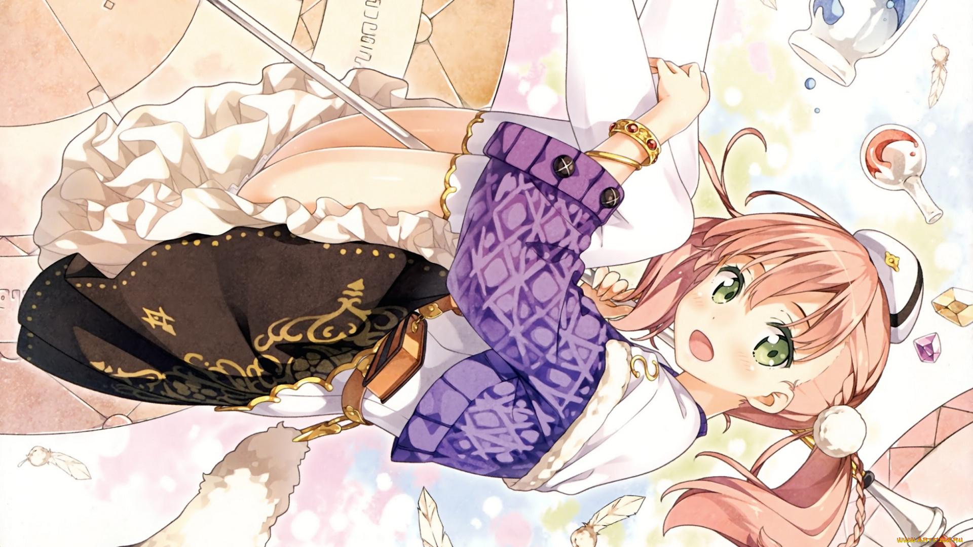 аниме, kantoku, , artbook, kantoku, взгляд, atelier, escha, logy, арт, девушка, malier
