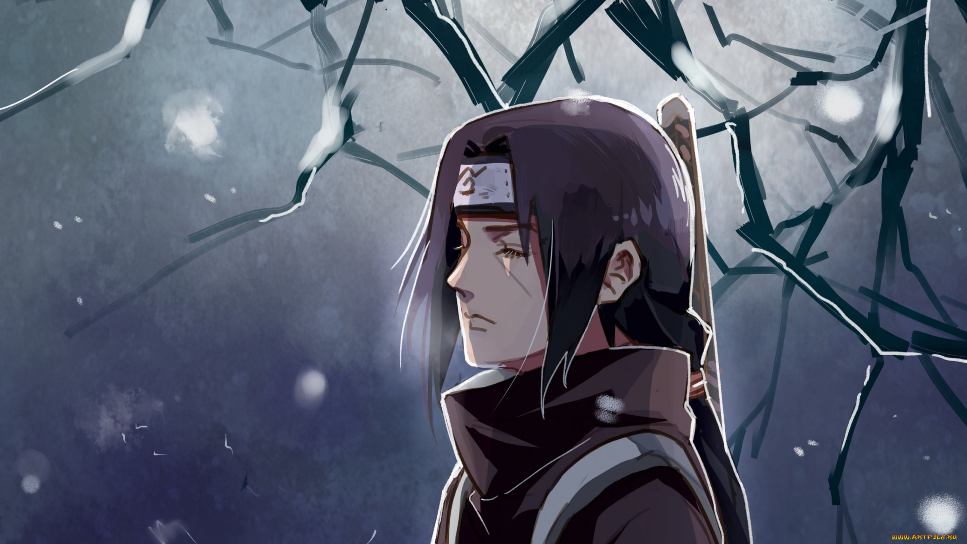 аниме, naruto, anbu, uchiha, itachi, art