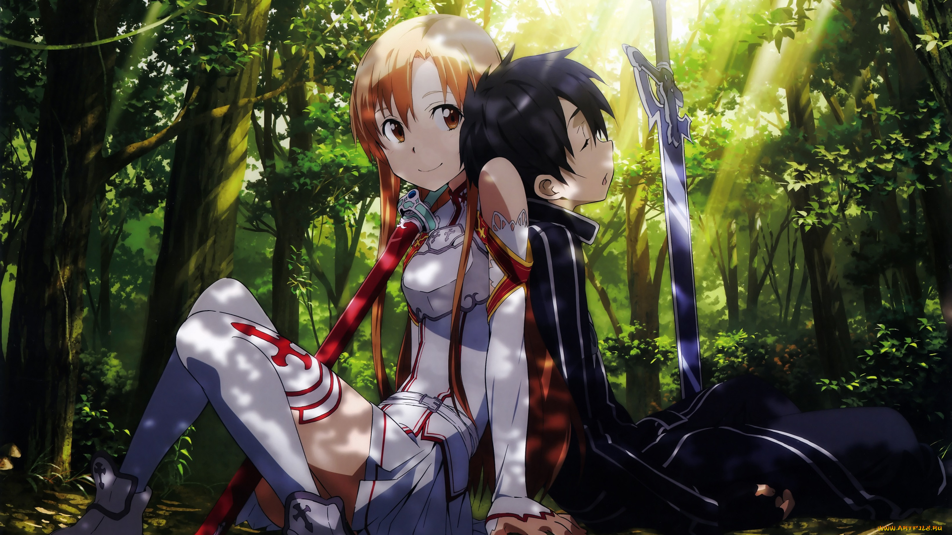 аниме, sword, art, online, меч, sword, art, online, кирито, асуна, yuuki, asuna, adachi, shingo, kirigaya, kazuto, эльфы, оружие